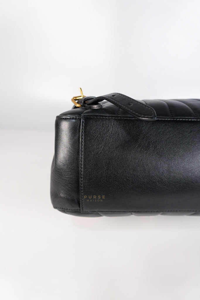 Bamboo Queen Mangaret in Black Smooth Leather Backpack | Purse Maison Luxury Bags Shop