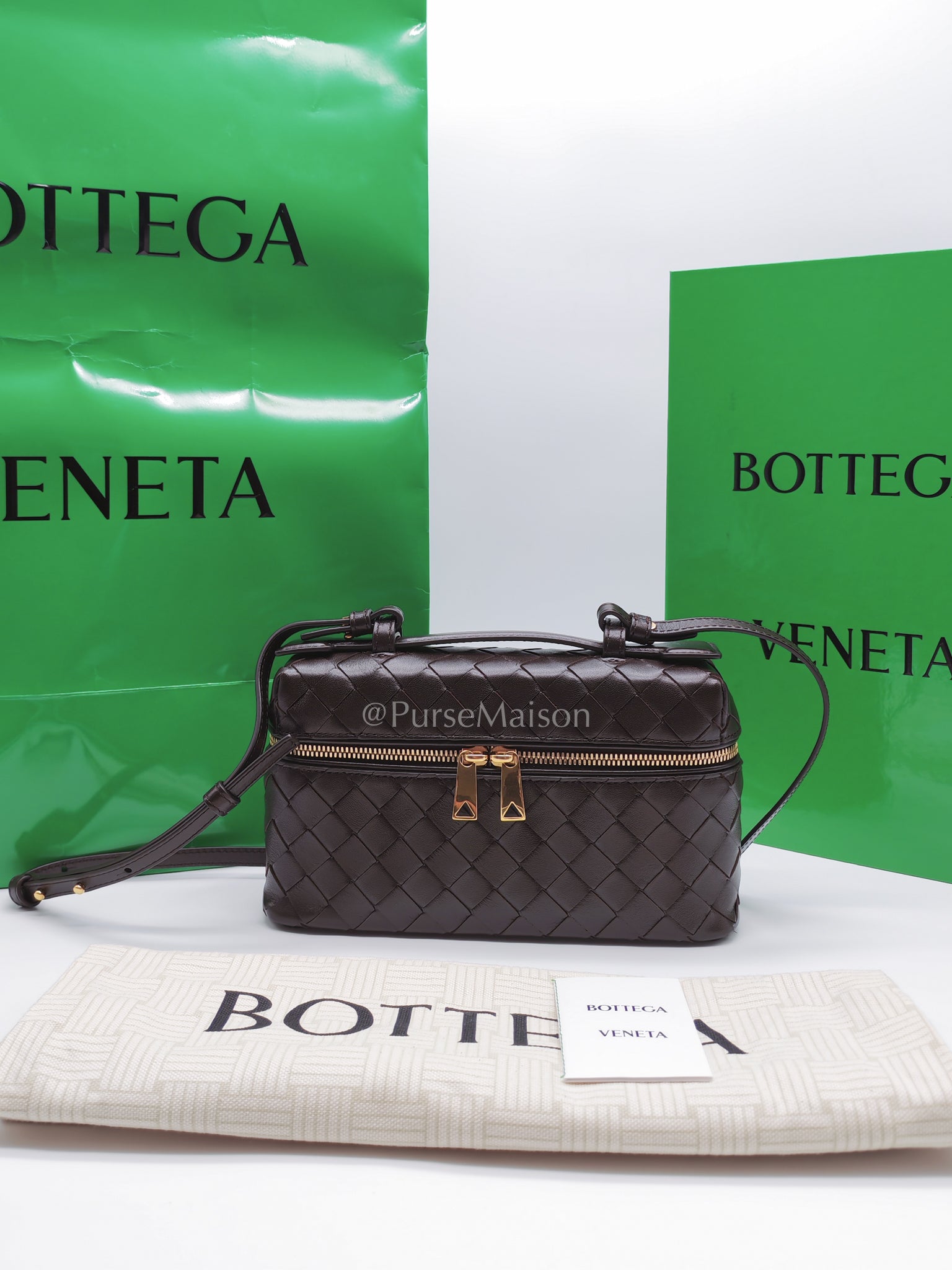 Bang Bang Vanity Case Fondant Intrecciato Weave Leather Crossbody Bag | Purse Maison Luxury Bags Shop