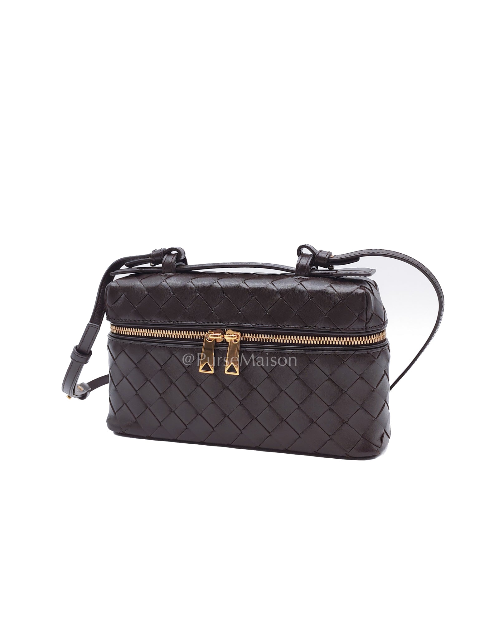 Bang Bang Vanity Case Fondant Intrecciato Weave Leather Crossbody Bag | Purse Maison Luxury Bags Shop