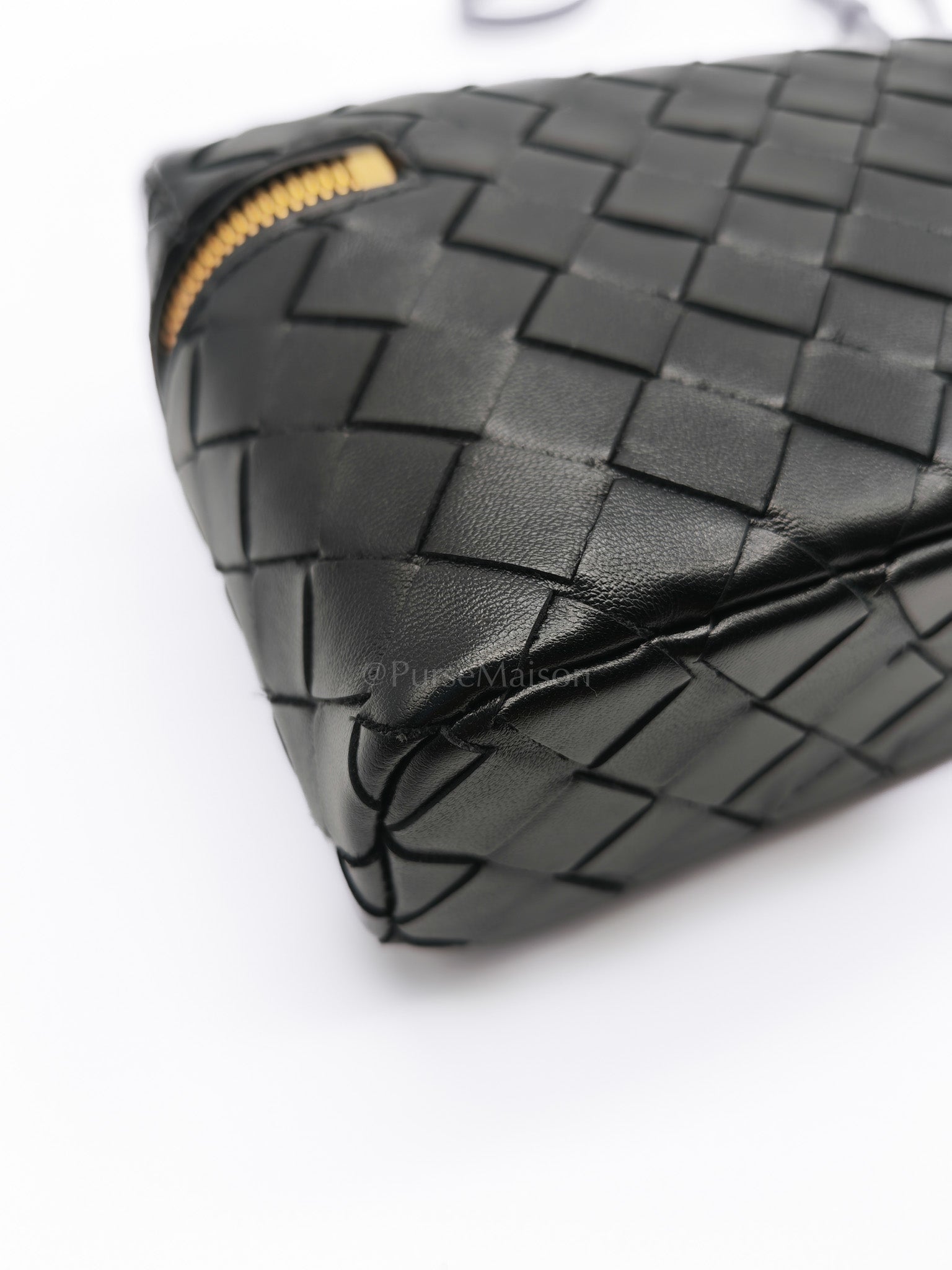 Bang Bang Vanity Case in Black Intrecciato Leather Crossbody Bag | Purse Maison Luxury Bags Shop