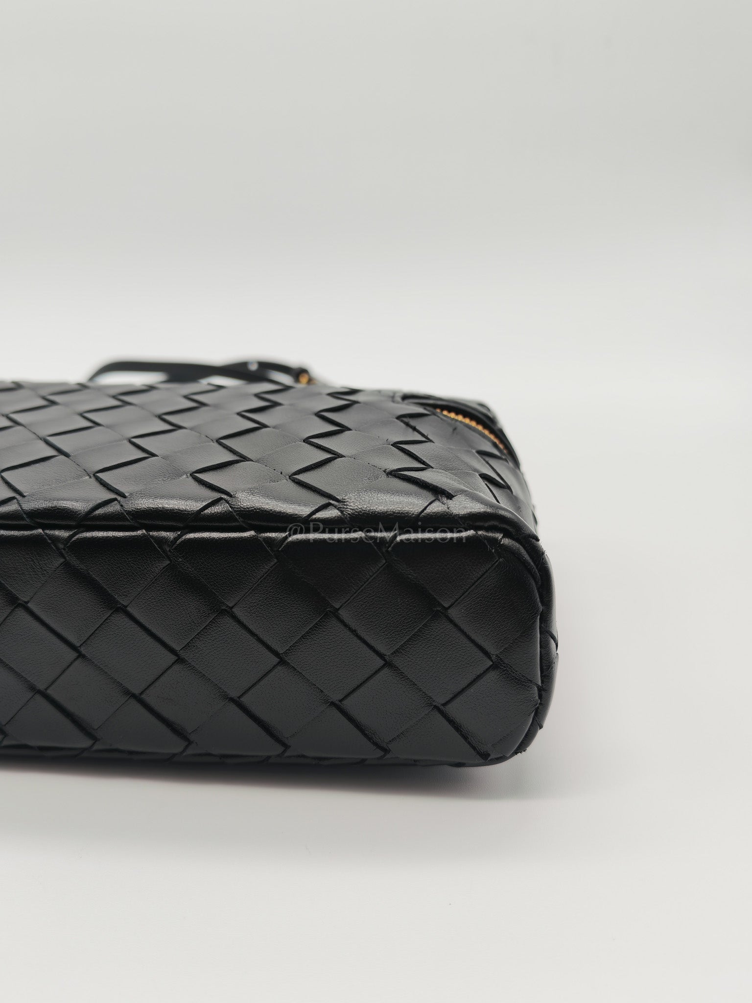 Bang Bang Vanity Case in Black Intrecciato Leather Crossbody Bag | Purse Maison Luxury Bags Shop