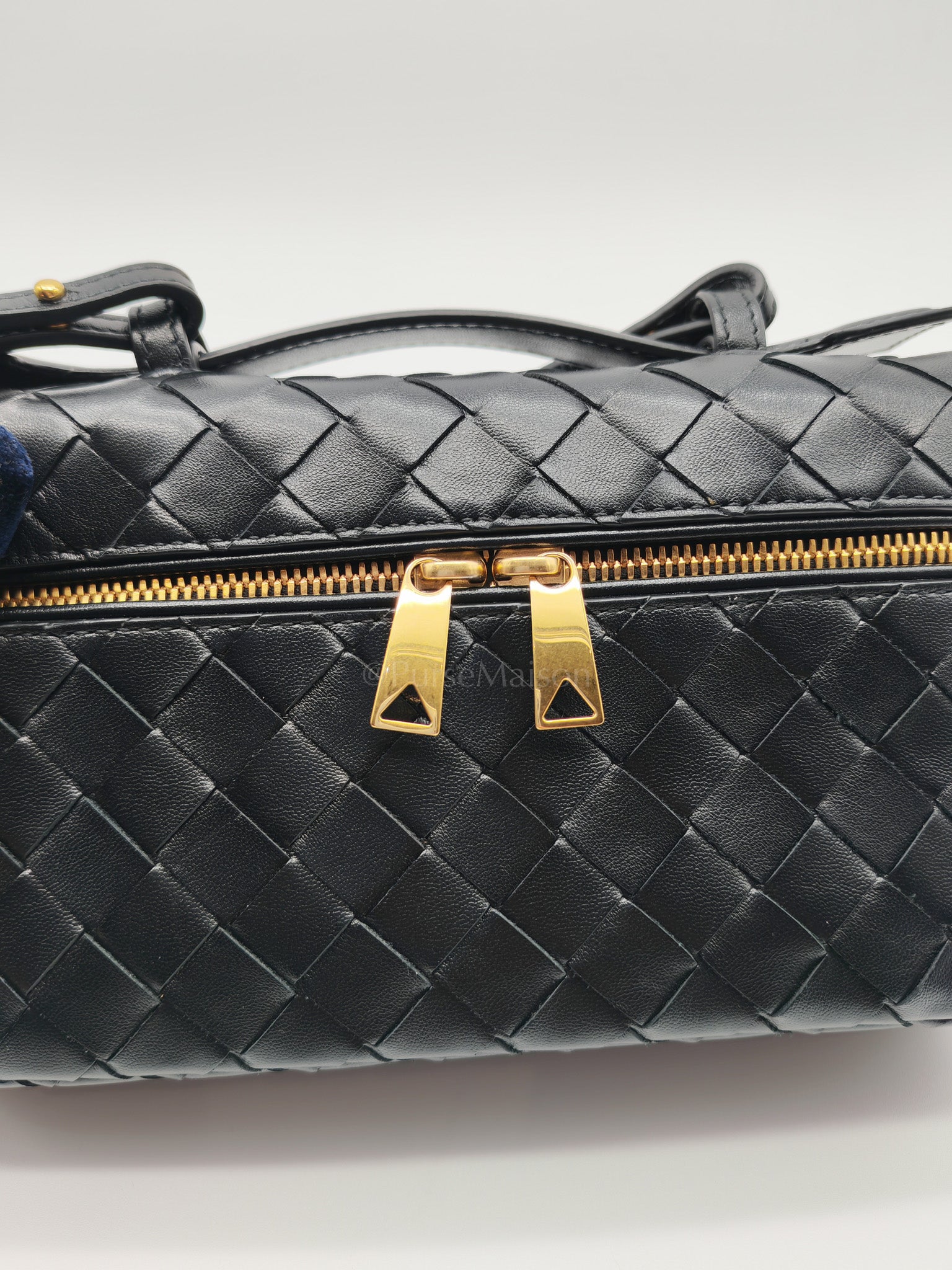 Bang Bang Vanity Case in Black Intrecciato Leather Crossbody Bag | Purse Maison Luxury Bags Shop