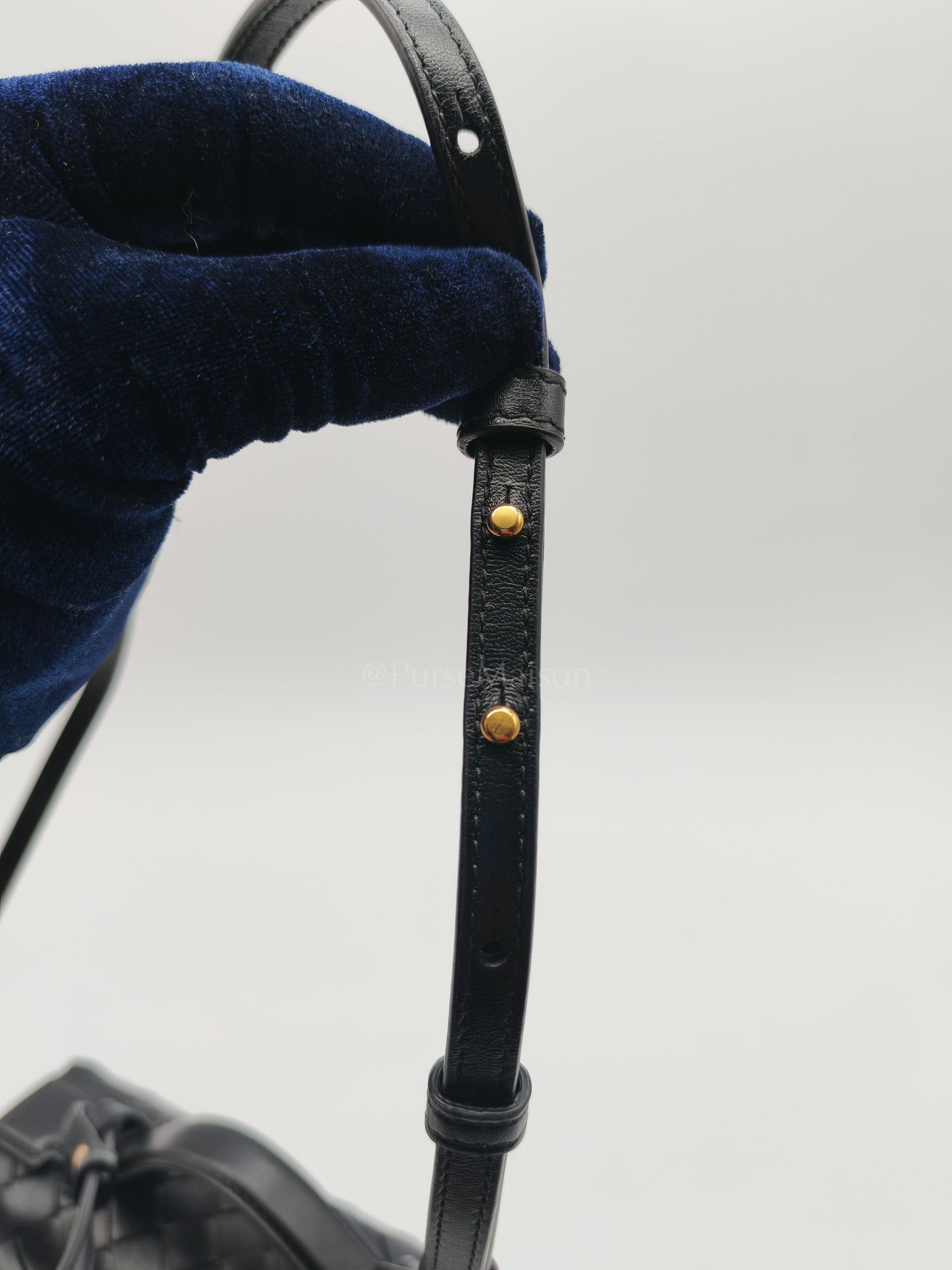 Bang Bang Vanity Case in Black Intrecciato Leather Crossbody Bag | Purse Maison Luxury Bags Shop