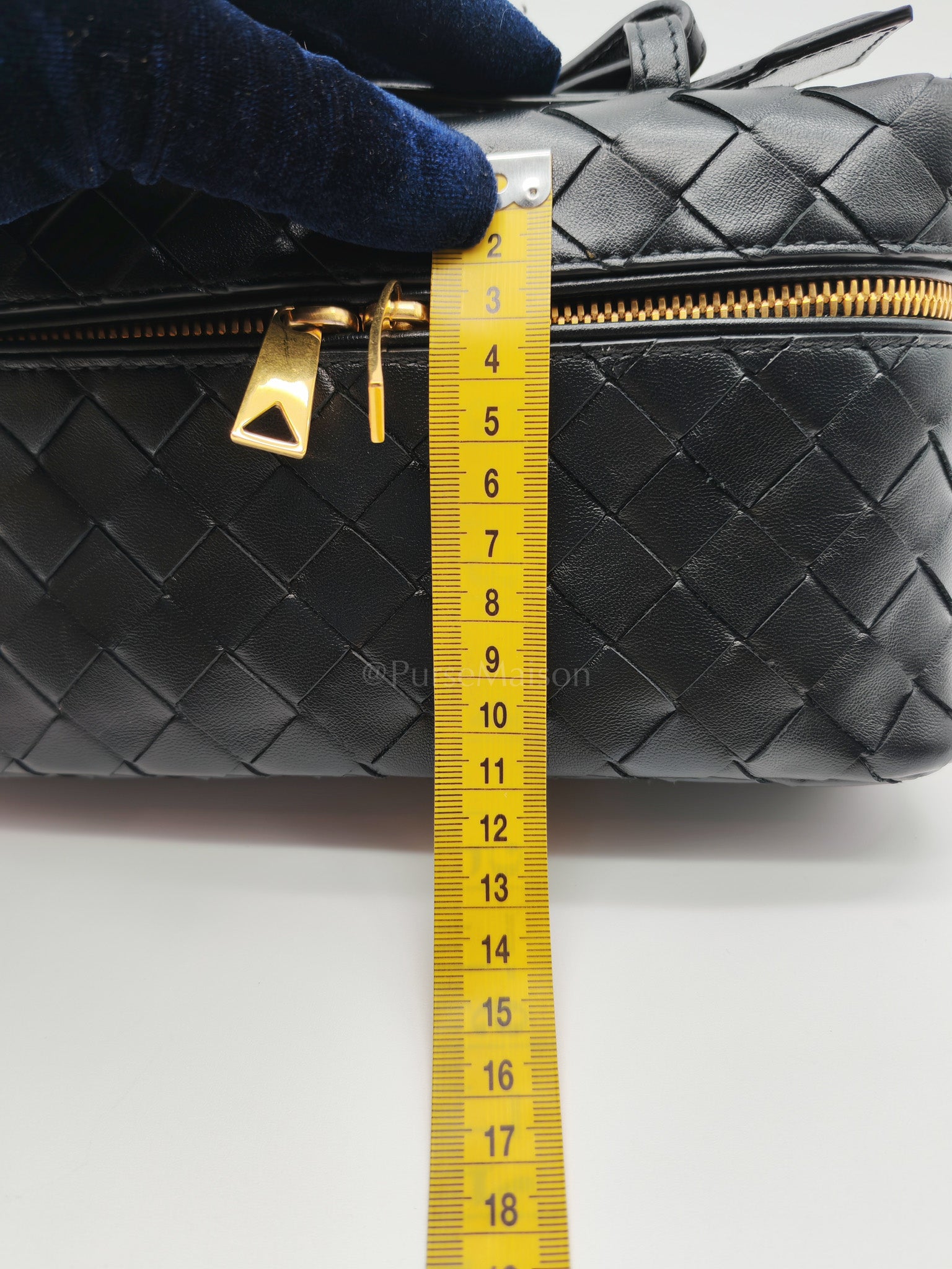 Bang Bang Vanity Case in Black Intrecciato Leather Crossbody Bag | Purse Maison Luxury Bags Shop