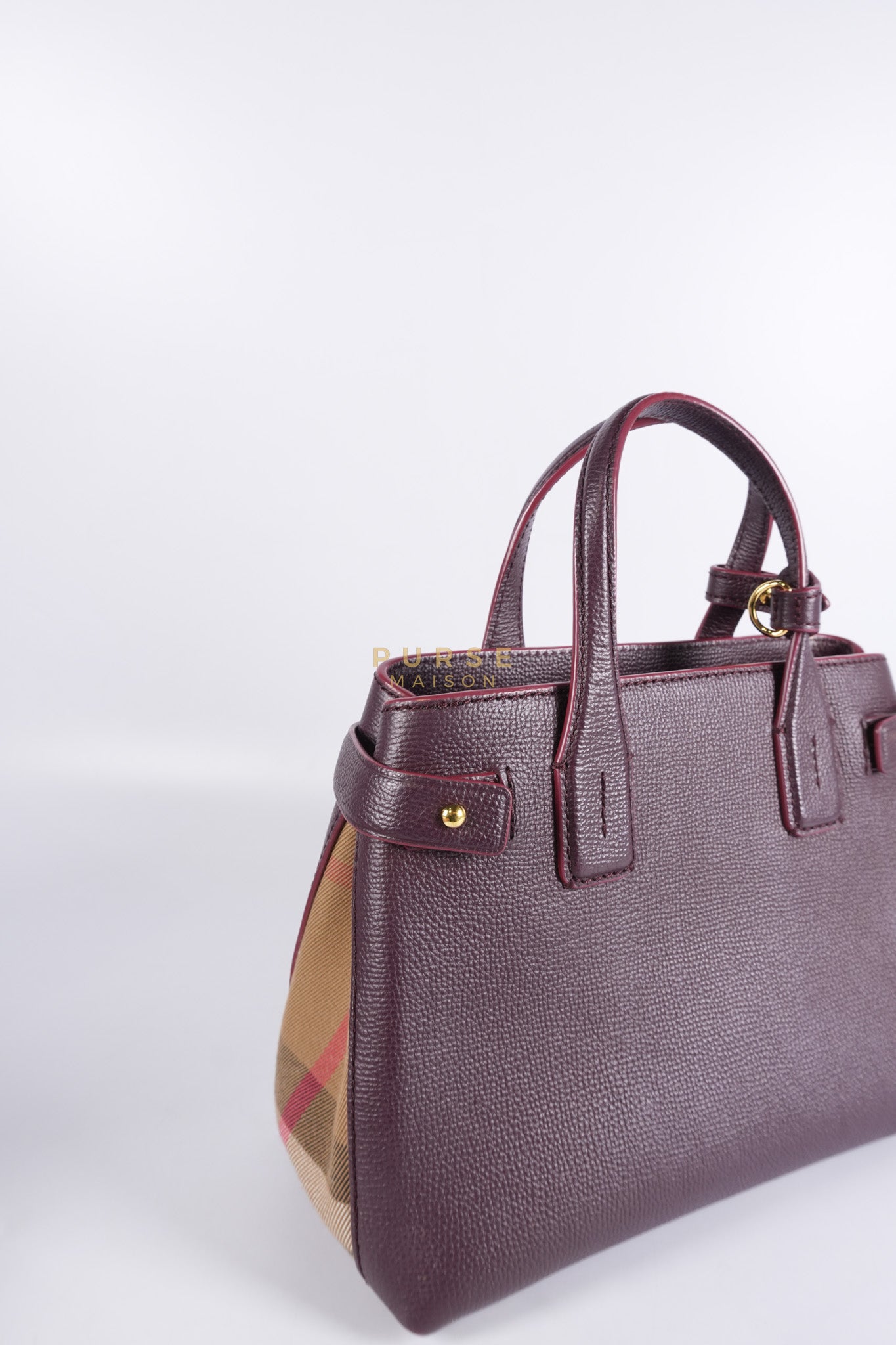 Banner in Mahogany Red Tote Bag | Purse Maison Luxury Bags Shop