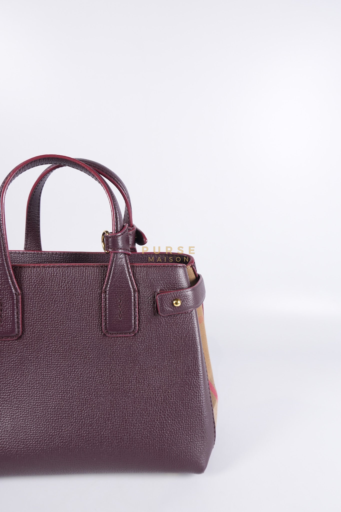 Banner in Mahogany Red Tote Bag | Purse Maison Luxury Bags Shop