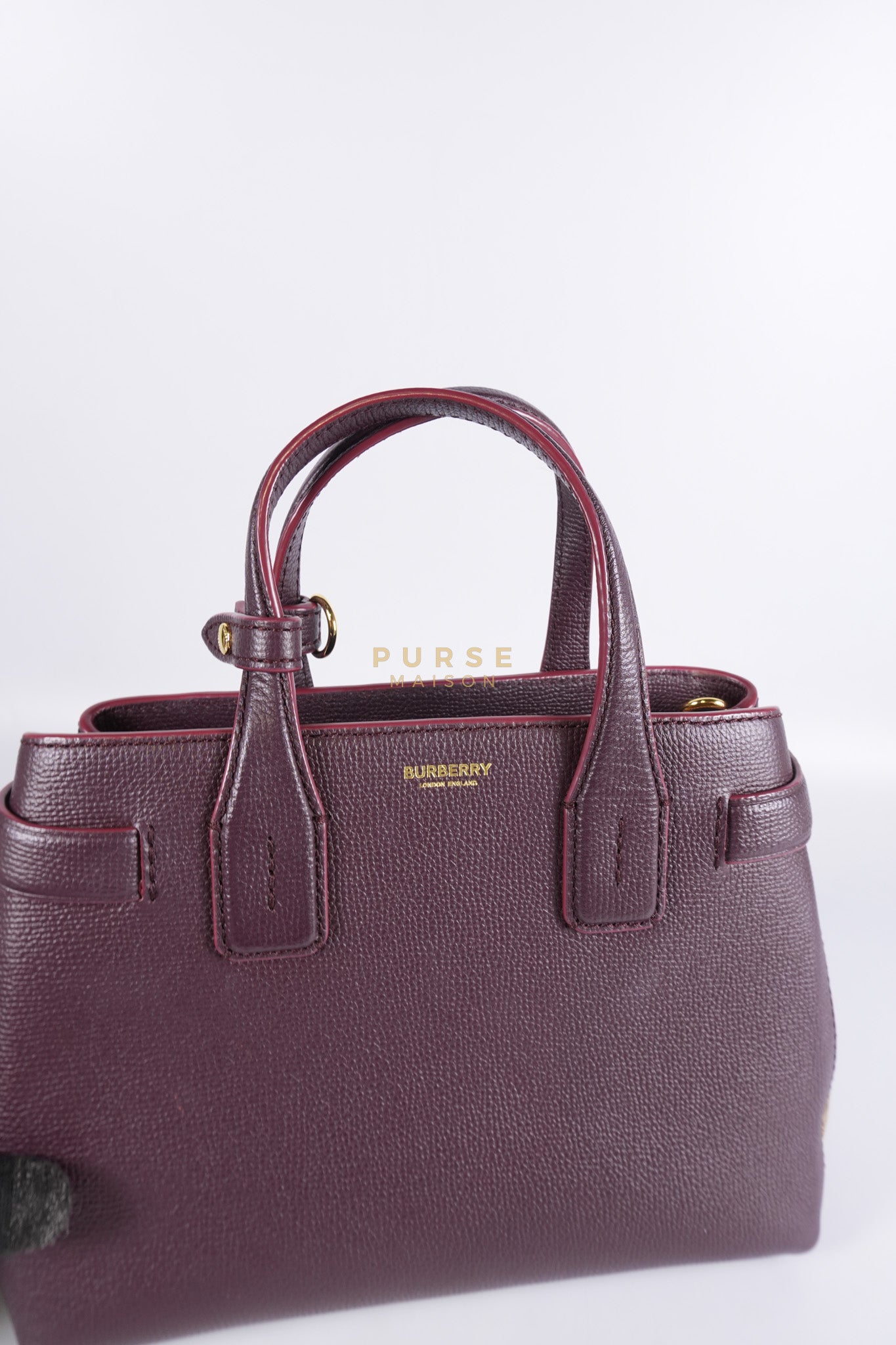 Banner in Mahogany Red Tote Bag | Purse Maison Luxury Bags Shop