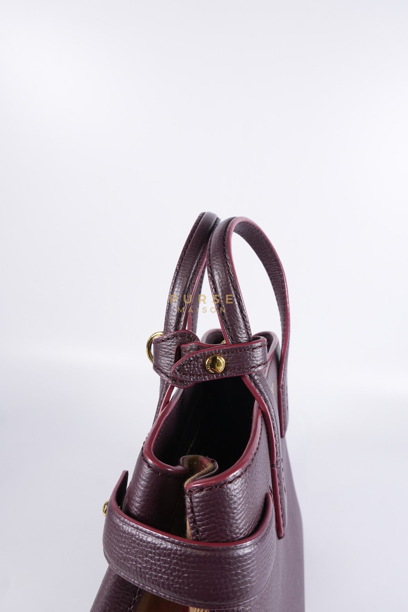Banner in Mahogany Red Tote Bag | Purse Maison Luxury Bags Shop