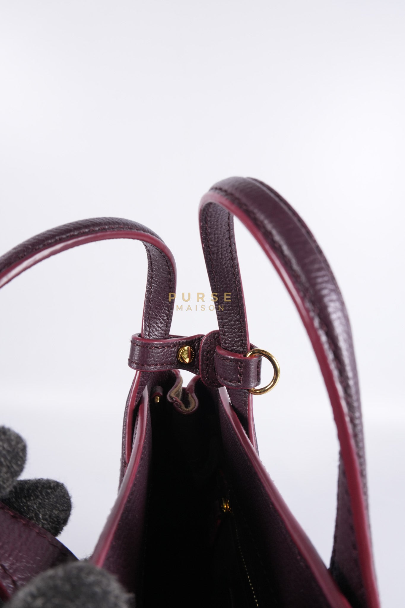 Banner in Mahogany Red Tote Bag | Purse Maison Luxury Bags Shop