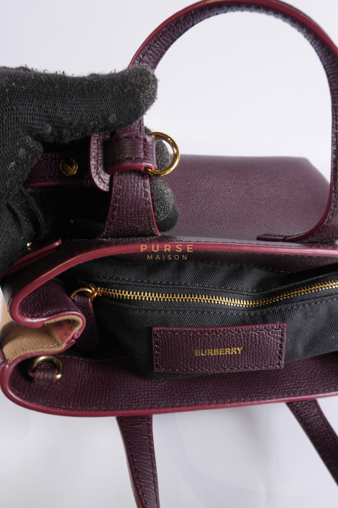 Banner in Mahogany Red Tote Bag | Purse Maison Luxury Bags Shop