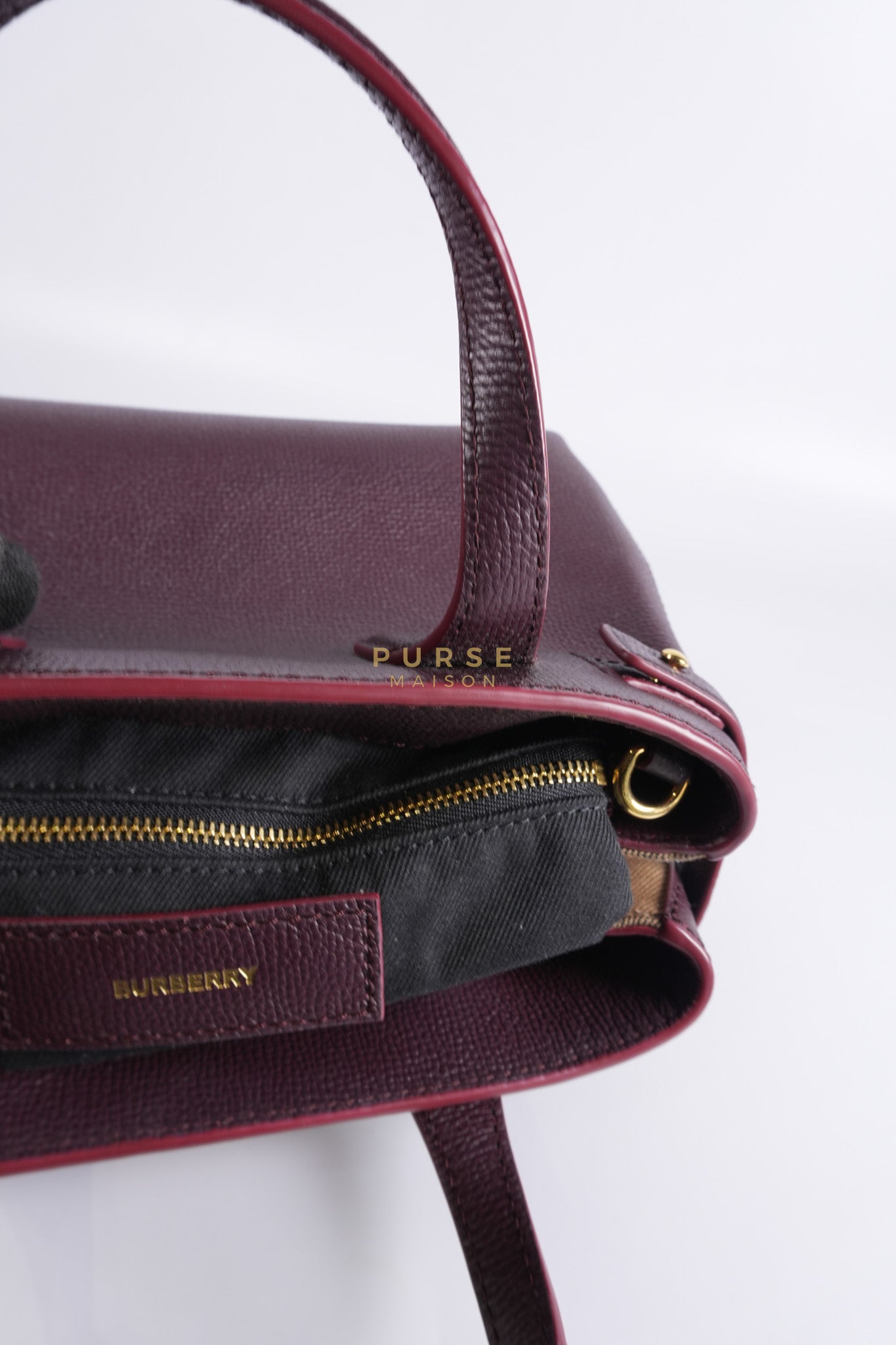 Banner in Mahogany Red Tote Bag | Purse Maison Luxury Bags Shop