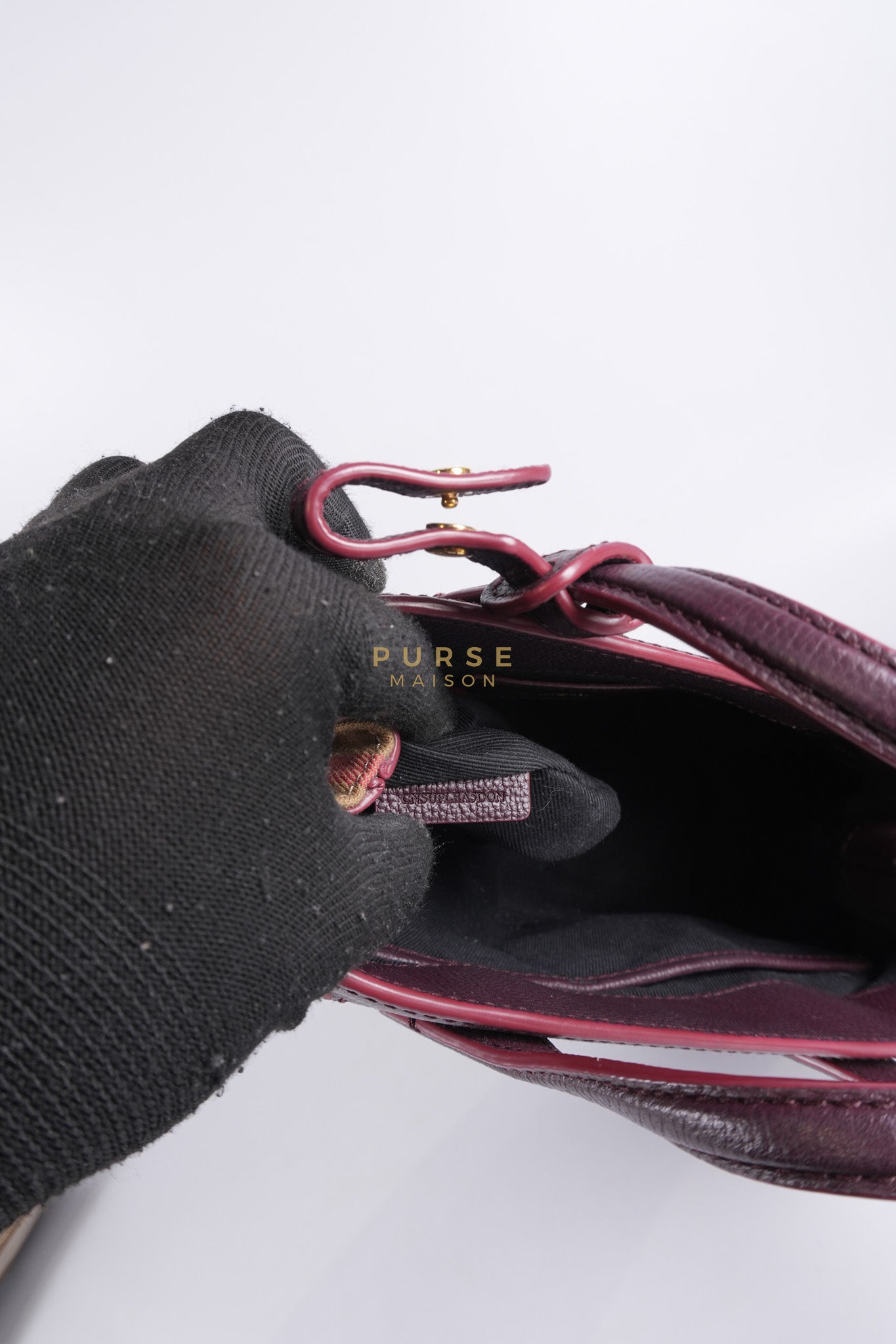 Banner in Mahogany Red Tote Bag | Purse Maison Luxury Bags Shop