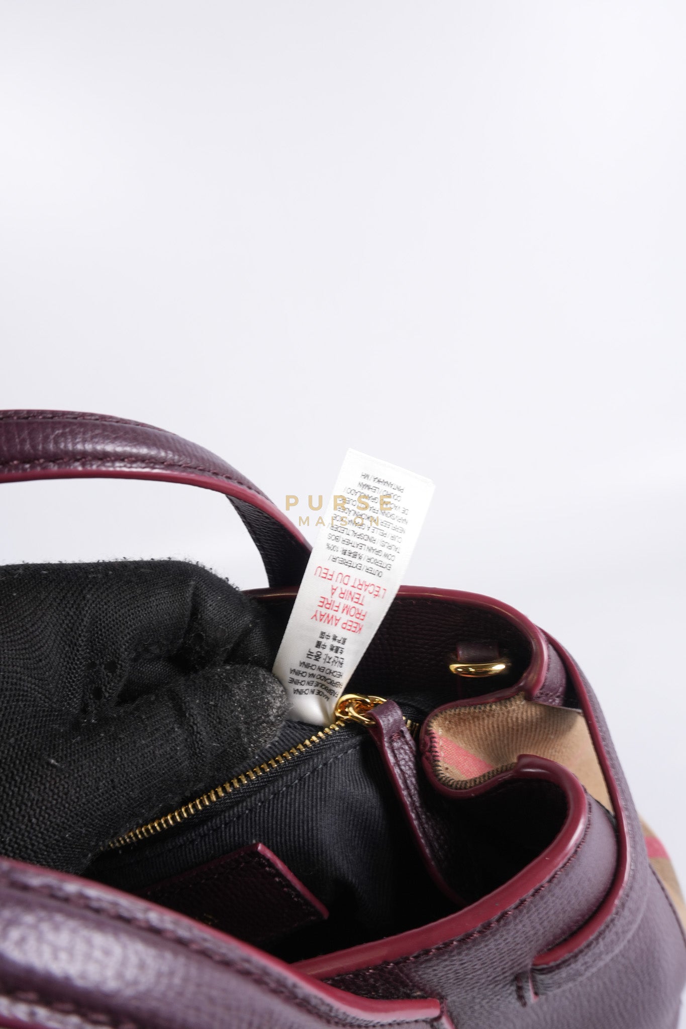 Banner in Mahogany Red Tote Bag | Purse Maison Luxury Bags Shop