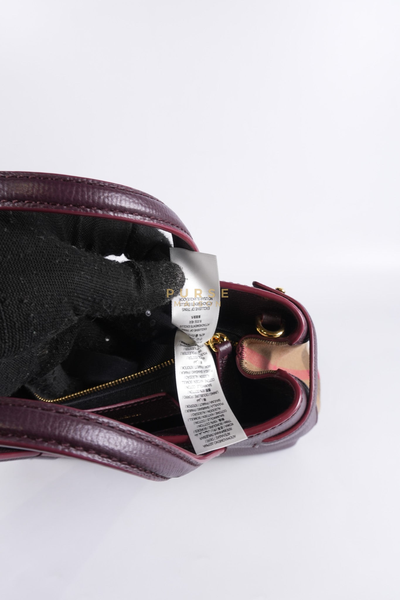 Banner in Mahogany Red Tote Bag | Purse Maison Luxury Bags Shop