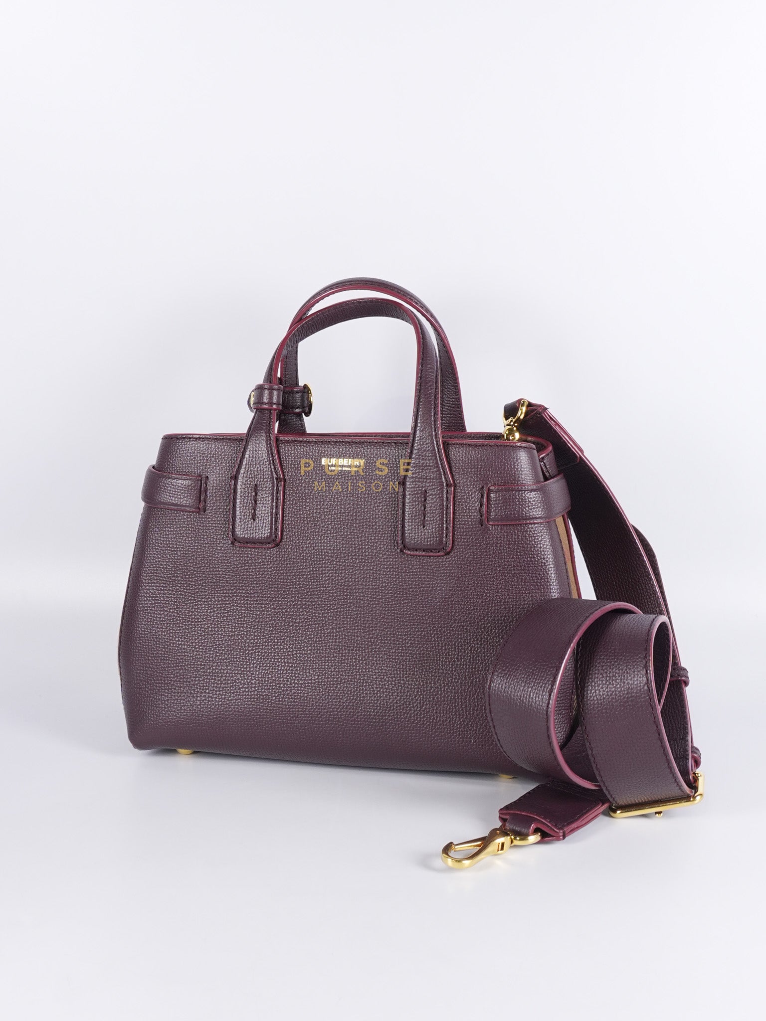 Banner in Mahogany Red Tote Bag | Purse Maison Luxury Bags Shop