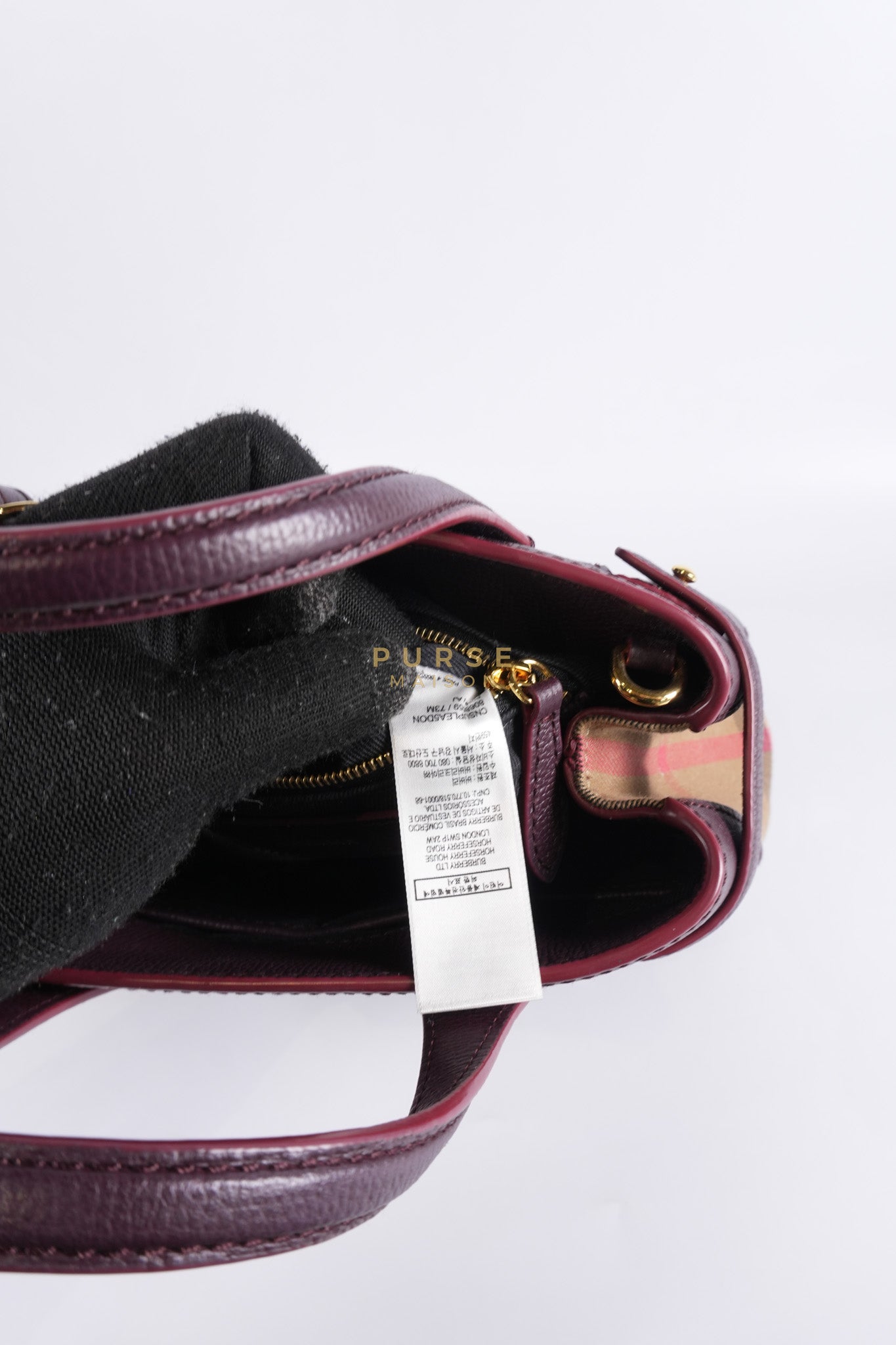 Banner in Mahogany Red Tote Bag | Purse Maison Luxury Bags Shop