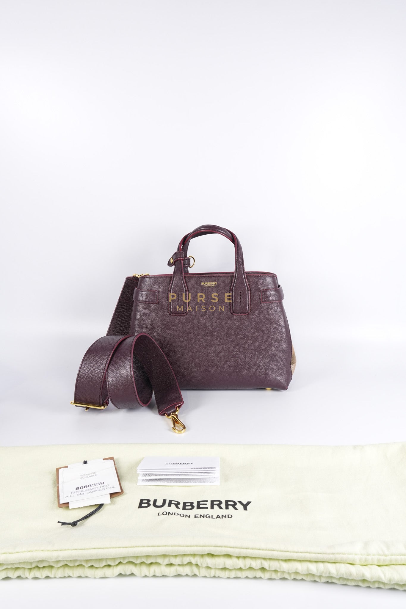 Banner in Mahogany Red Tote Bag | Purse Maison Luxury Bags Shop