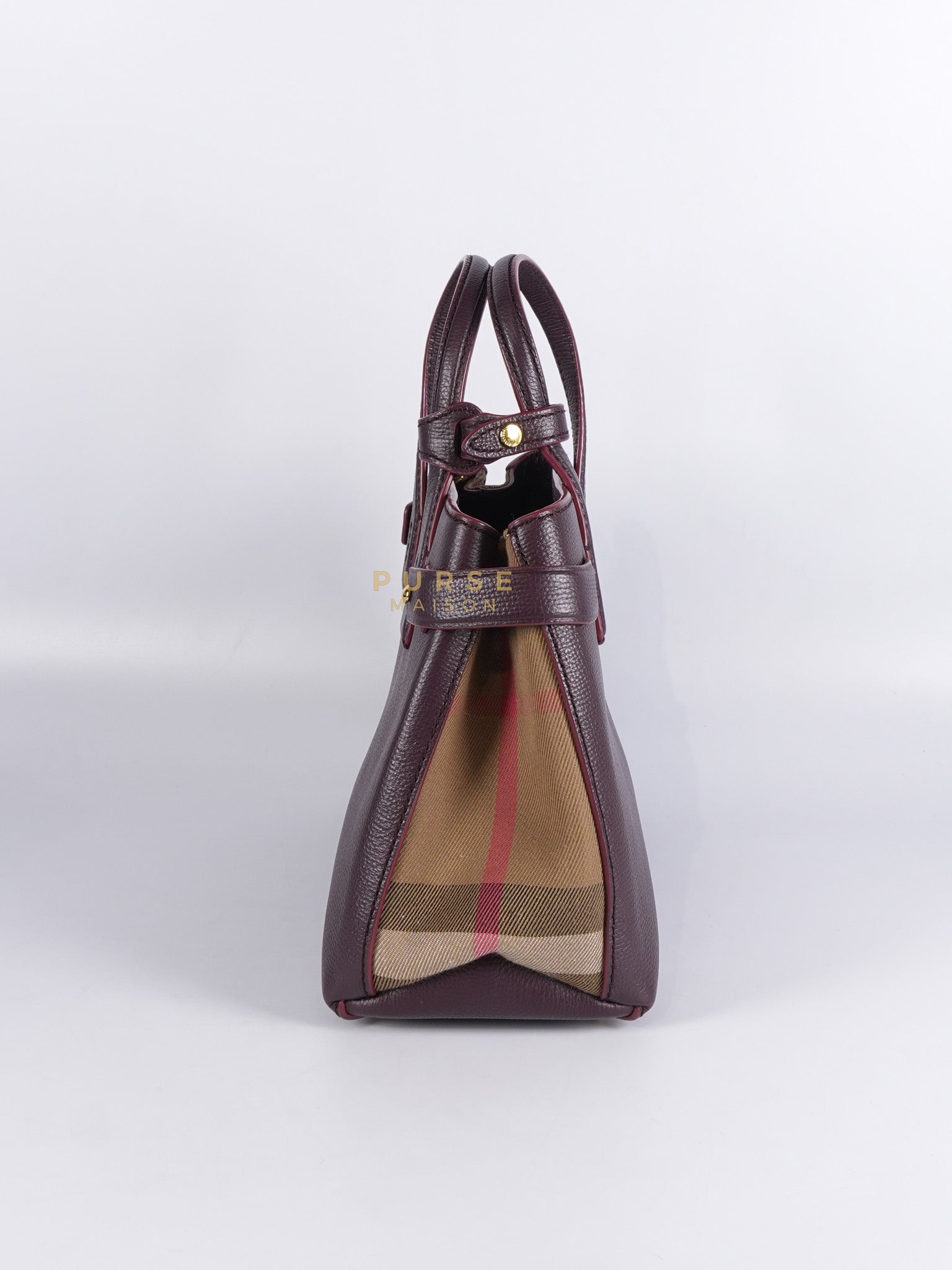 Banner in Mahogany Red Tote Bag | Purse Maison Luxury Bags Shop