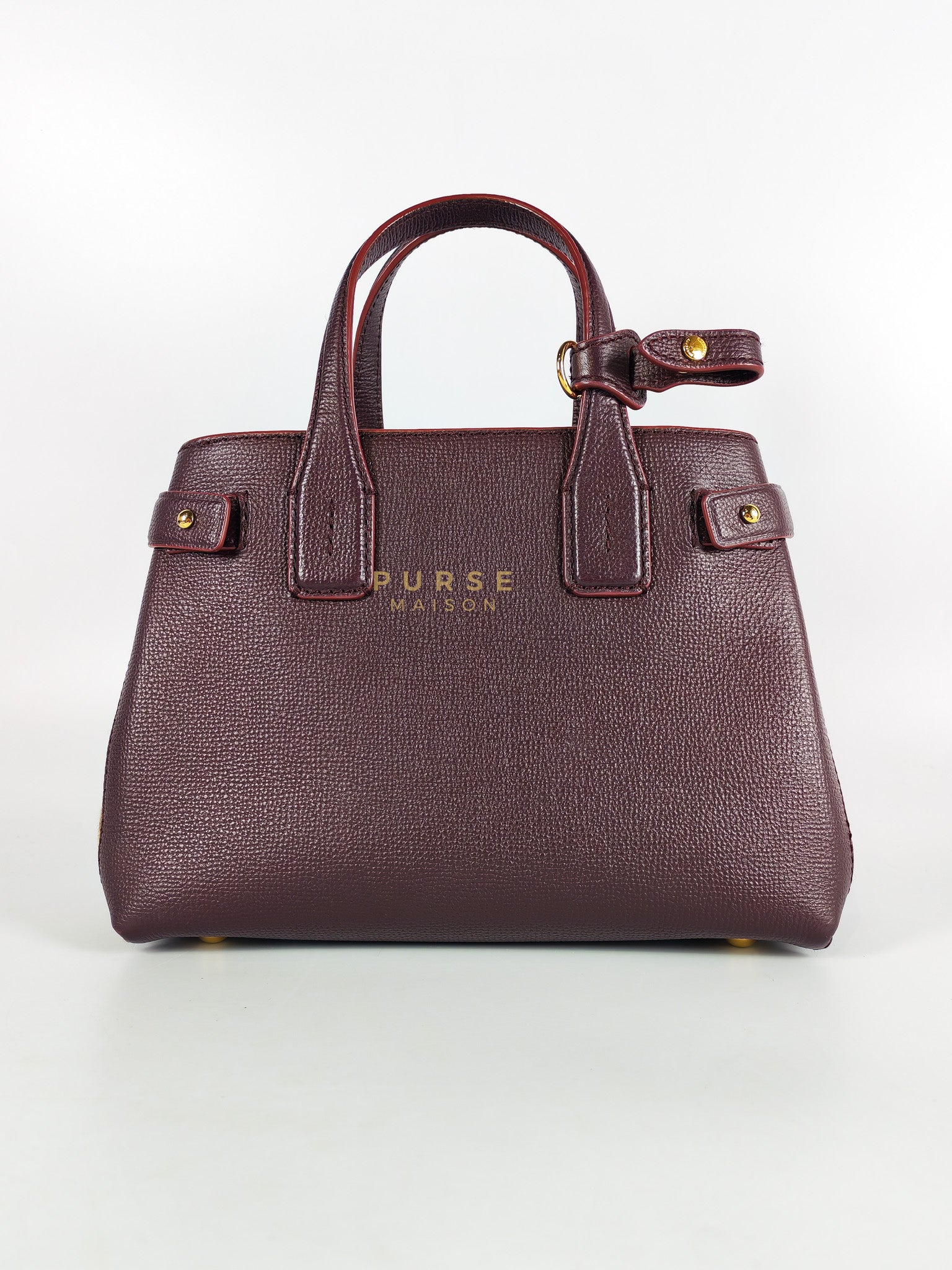 Banner in Mahogany Red Tote Bag | Purse Maison Luxury Bags Shop