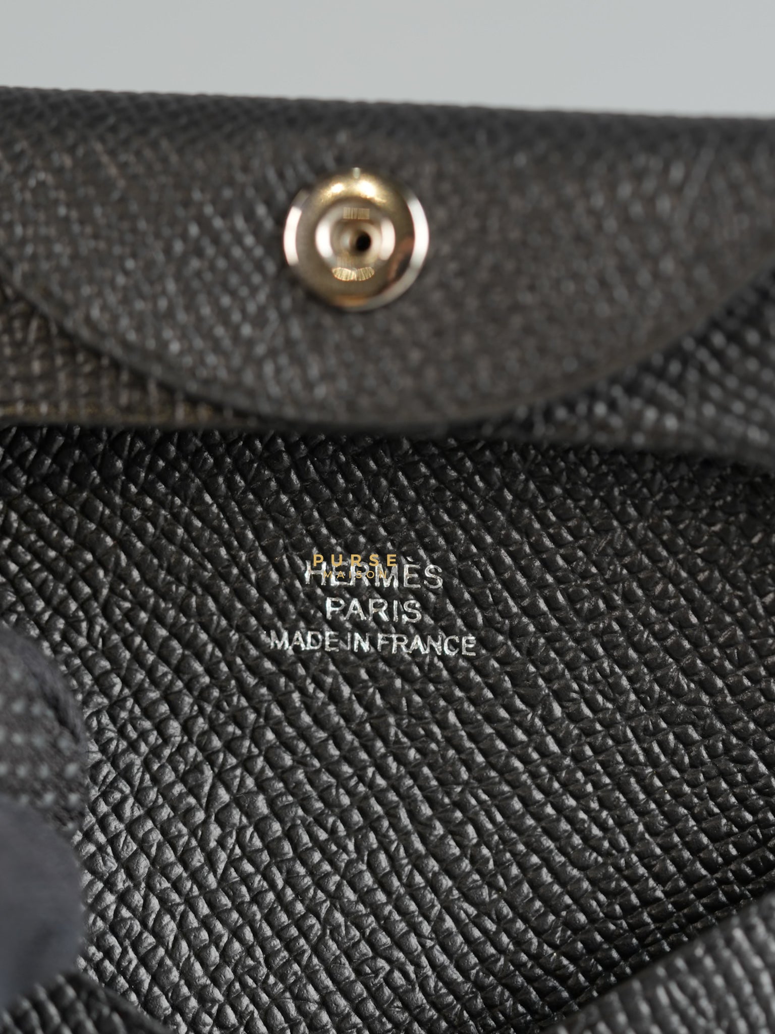 Bastia Coin Purse Epsom Noir Stamp W | Purse Maison Luxury Bags Shop