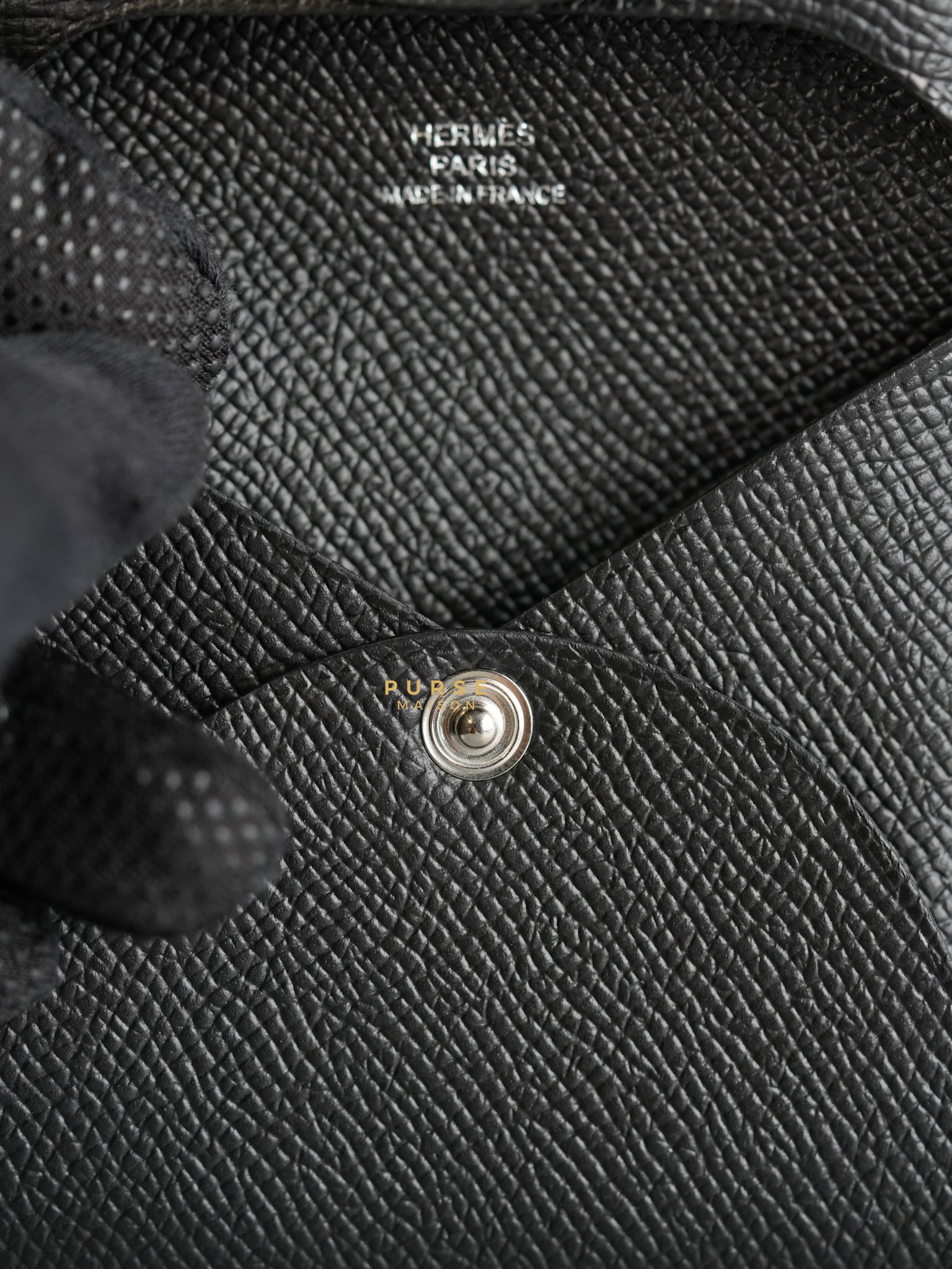 Bastia Coin Purse Epsom Noir Stamp W | Purse Maison Luxury Bags Shop