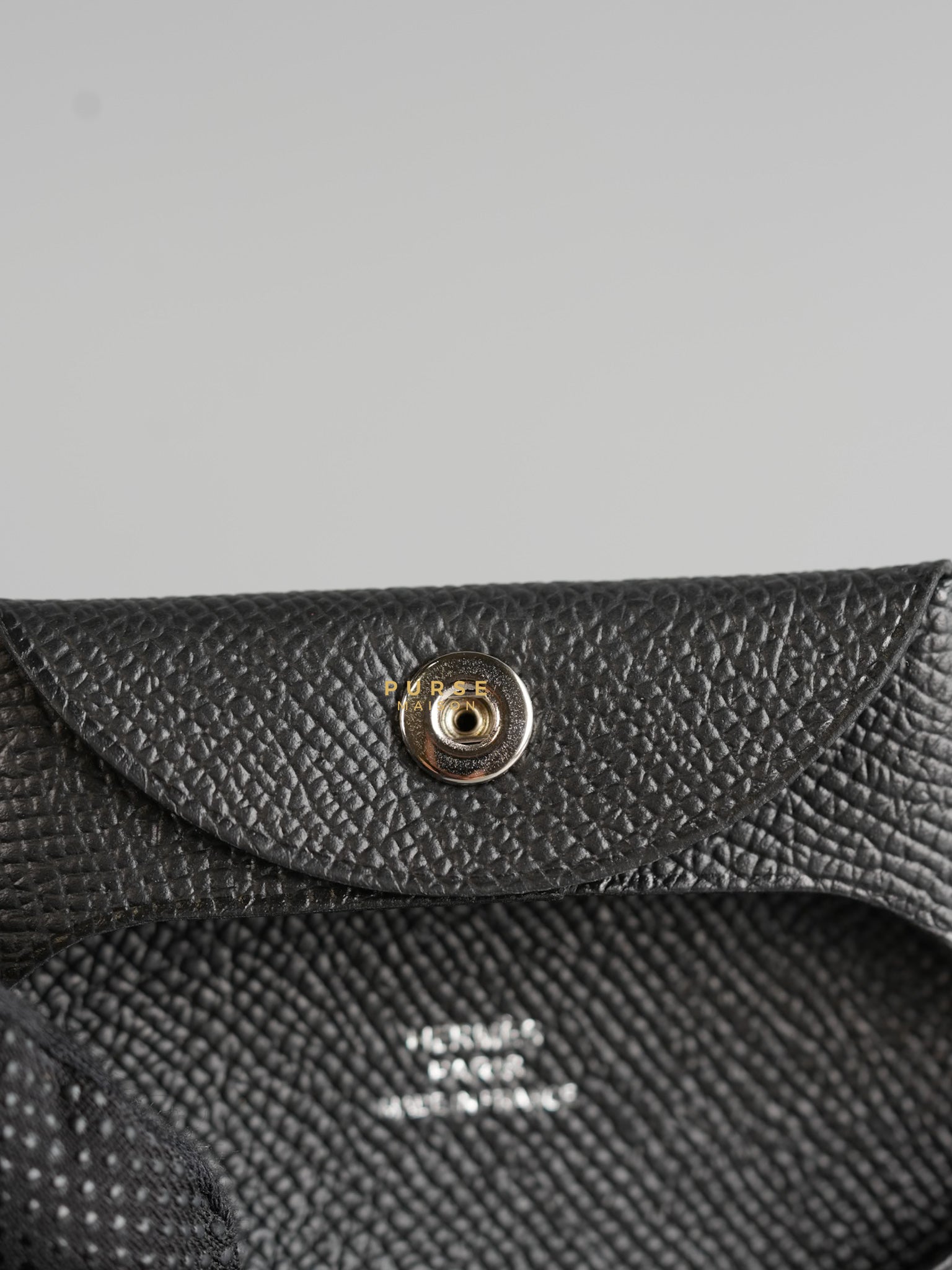 Bastia Coin Purse Epsom Noir Stamp W | Purse Maison Luxury Bags Shop