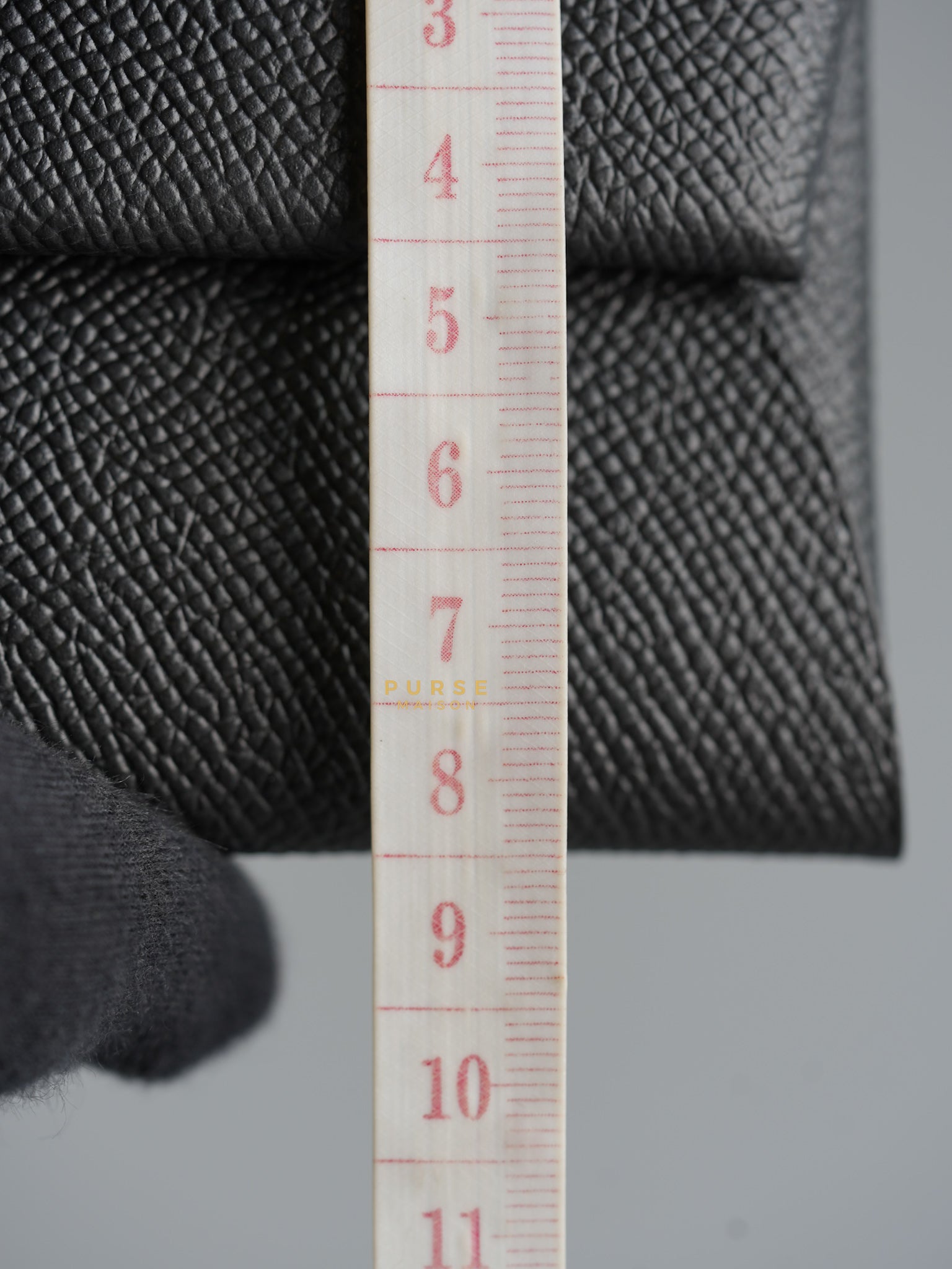 Bastia Coin Purse Epsom Noir Stamp W | Purse Maison Luxury Bags Shop