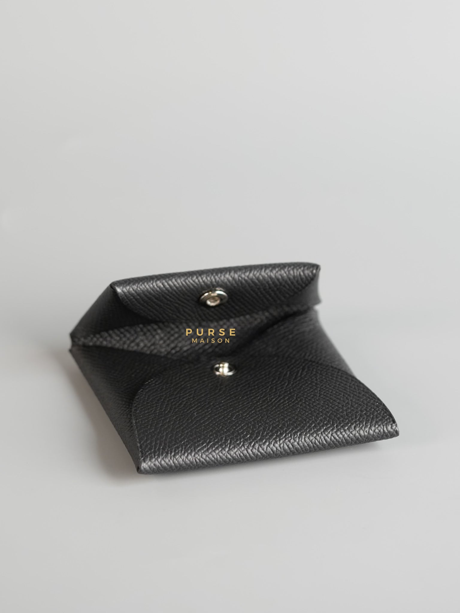 Bastia Coin Purse Epsom Noir Stamp W | Purse Maison Luxury Bags Shop