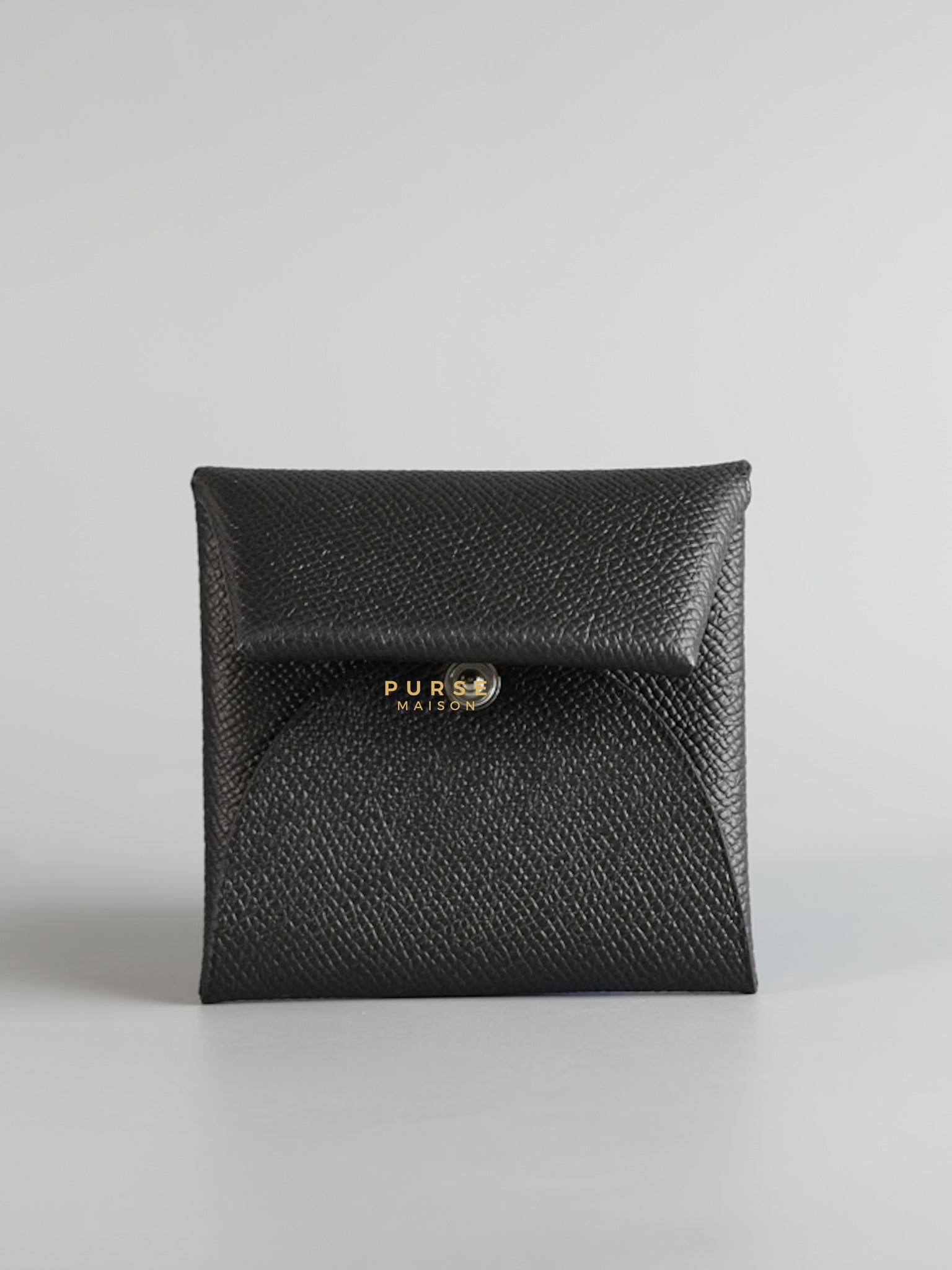 Bastia Coin Purse Epsom Noir Stamp W | Purse Maison Luxury Bags Shop