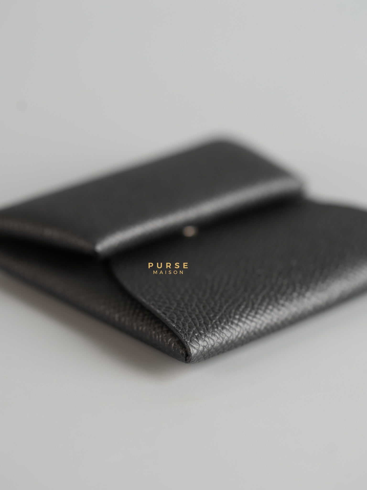 Bastia Coin Purse Epsom Noir Stamp W | Purse Maison Luxury Bags Shop