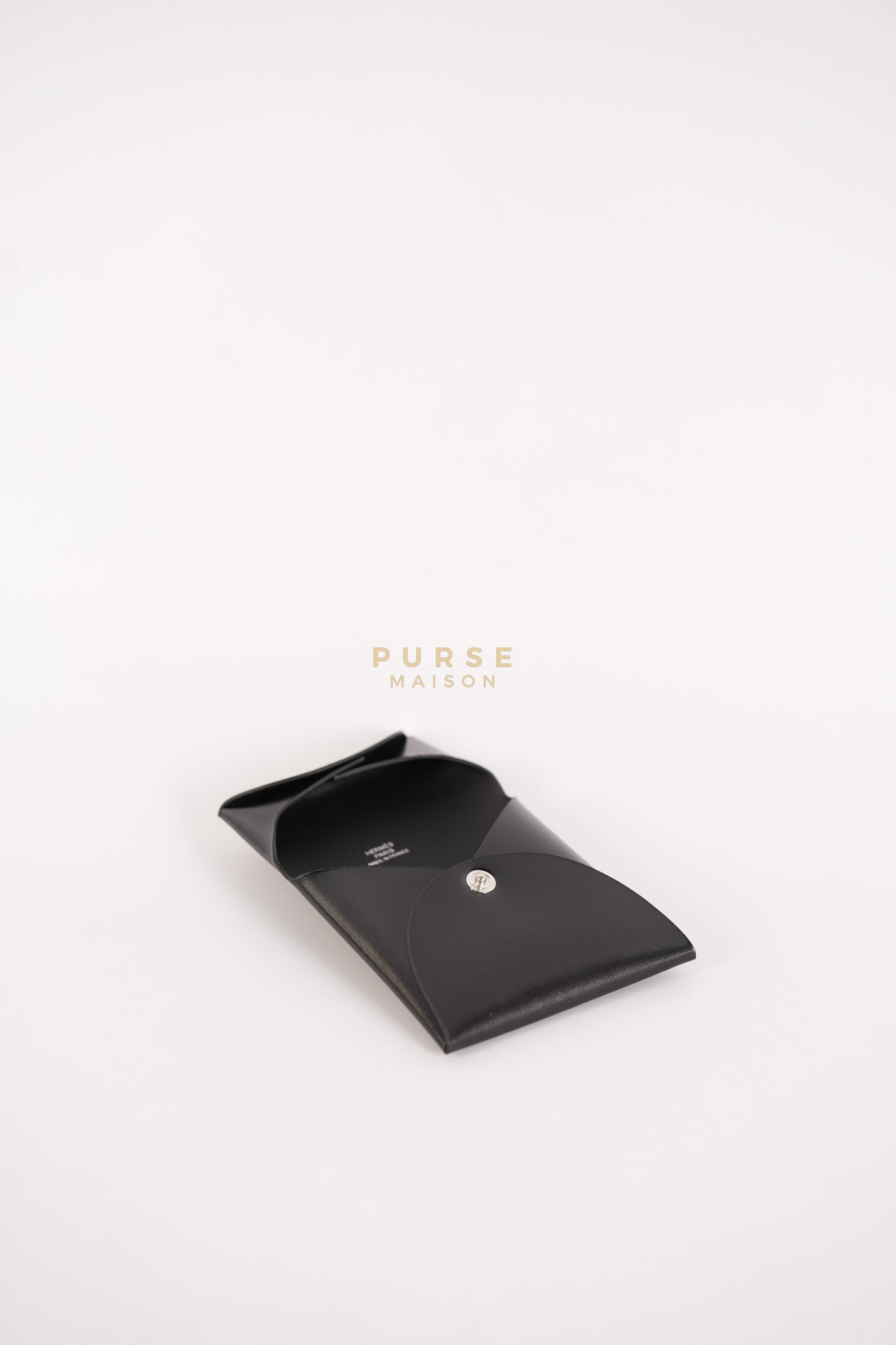 Bastia Coin Purse in Noir Box Calfskin Leather Palladium Hardware Stamp W(2024) | Purse Maison Luxury Bags Shop