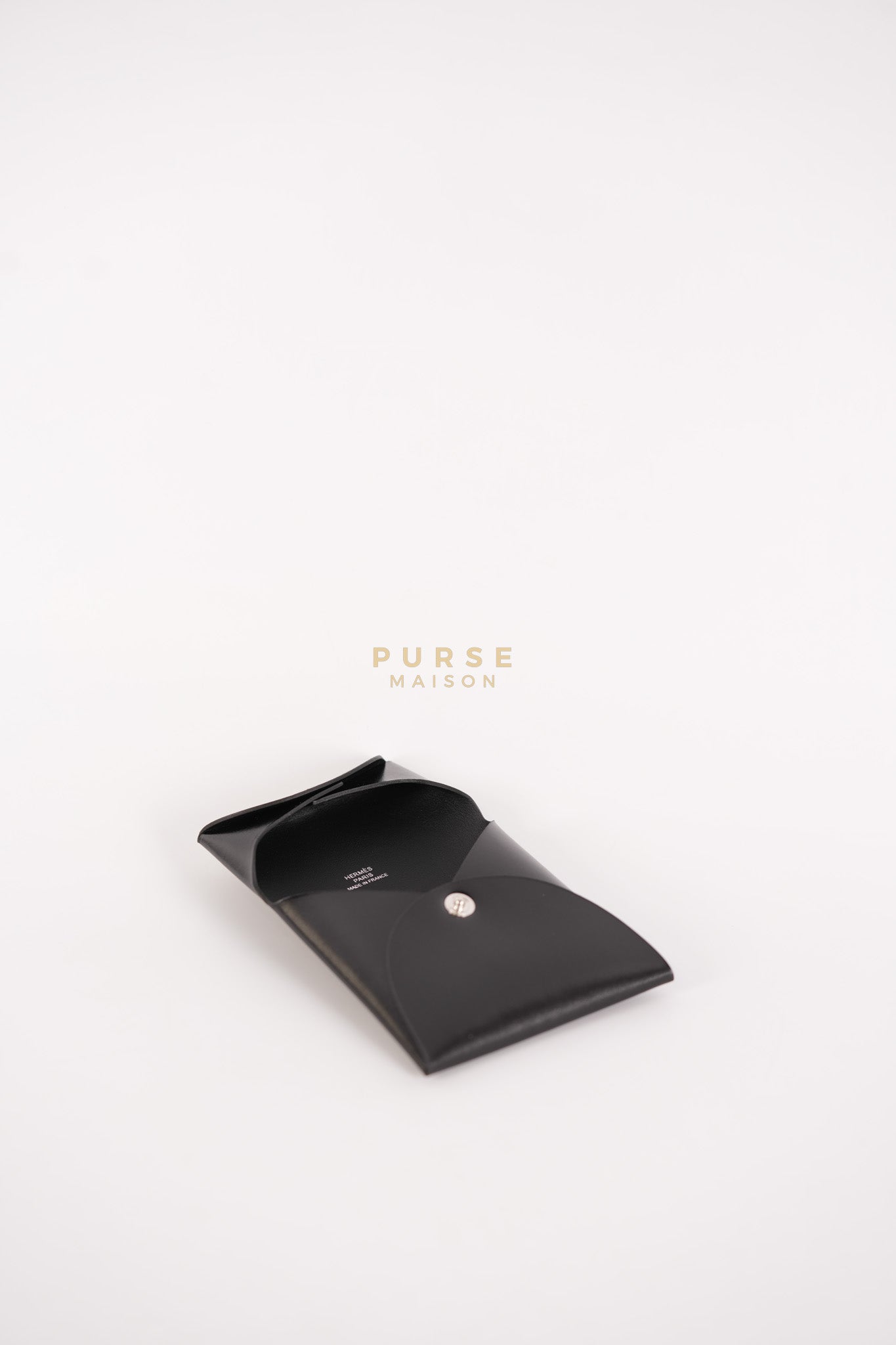 Bastia Coin Purse in Noir Box Calfskin Leather Palladium Hardware Stamp W(2024) | Purse Maison Luxury Bags Shop