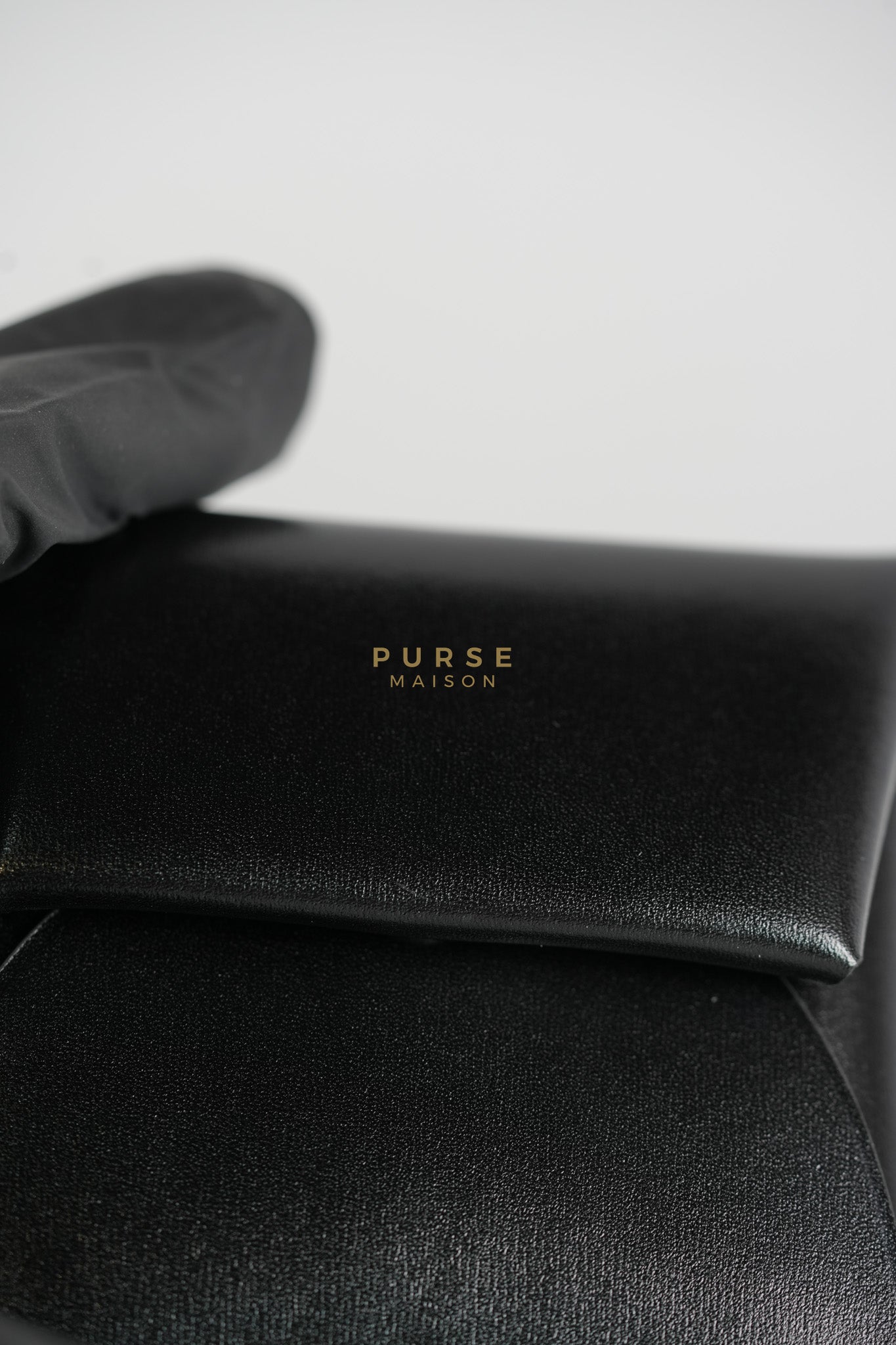 Bastia Coin Purse in Noir Box Calfskin Leather Palladium Hardware Stamp W(2024) | Purse Maison Luxury Bags Shop