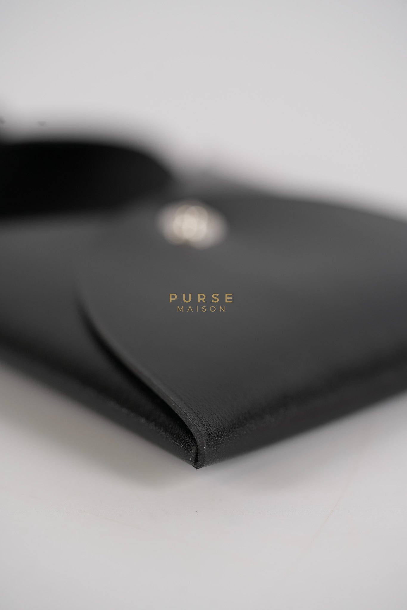 Bastia Coin Purse in Noir Box Calfskin Leather Palladium Hardware Stamp W(2024) | Purse Maison Luxury Bags Shop