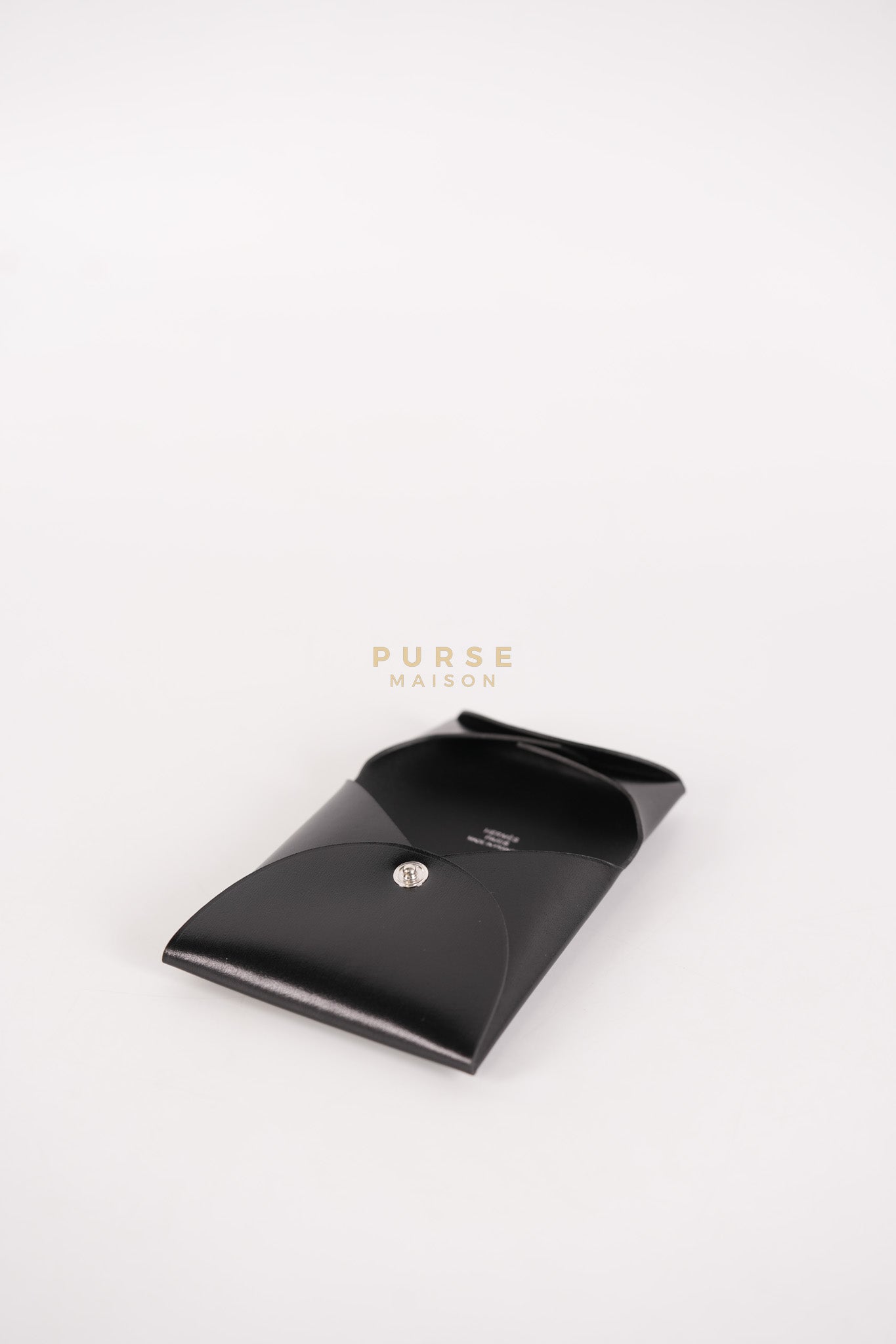 Bastia Coin Purse in Noir Box Calfskin Leather Palladium Hardware Stamp W(2024) | Purse Maison Luxury Bags Shop