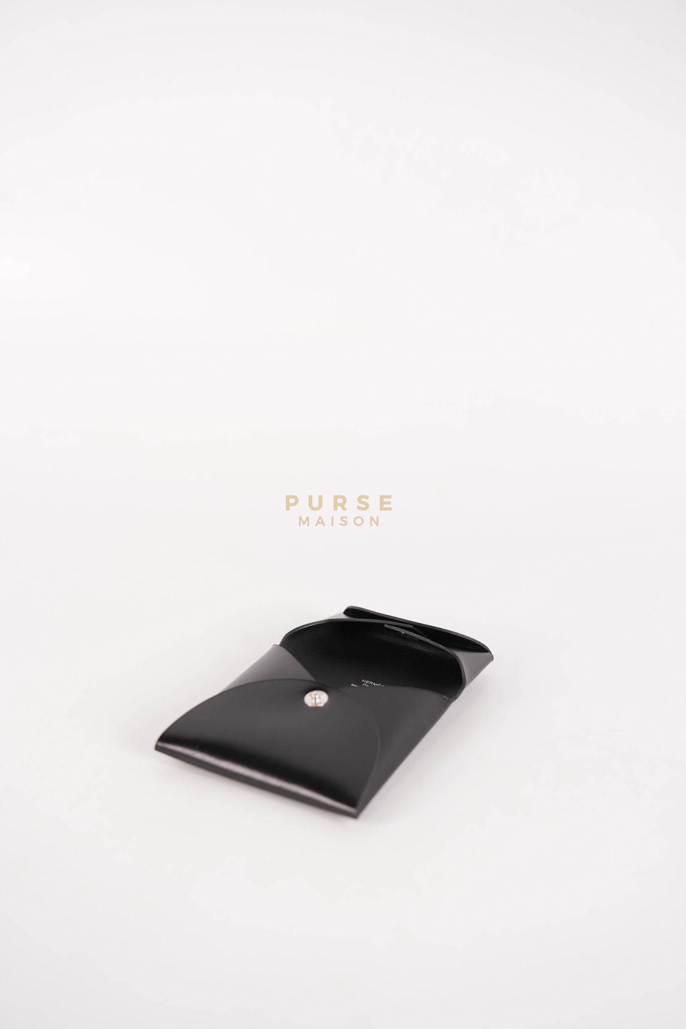 Bastia Coin Purse in Noir Box Calfskin Leather Palladium Hardware Stamp W(2024) | Purse Maison Luxury Bags Shop