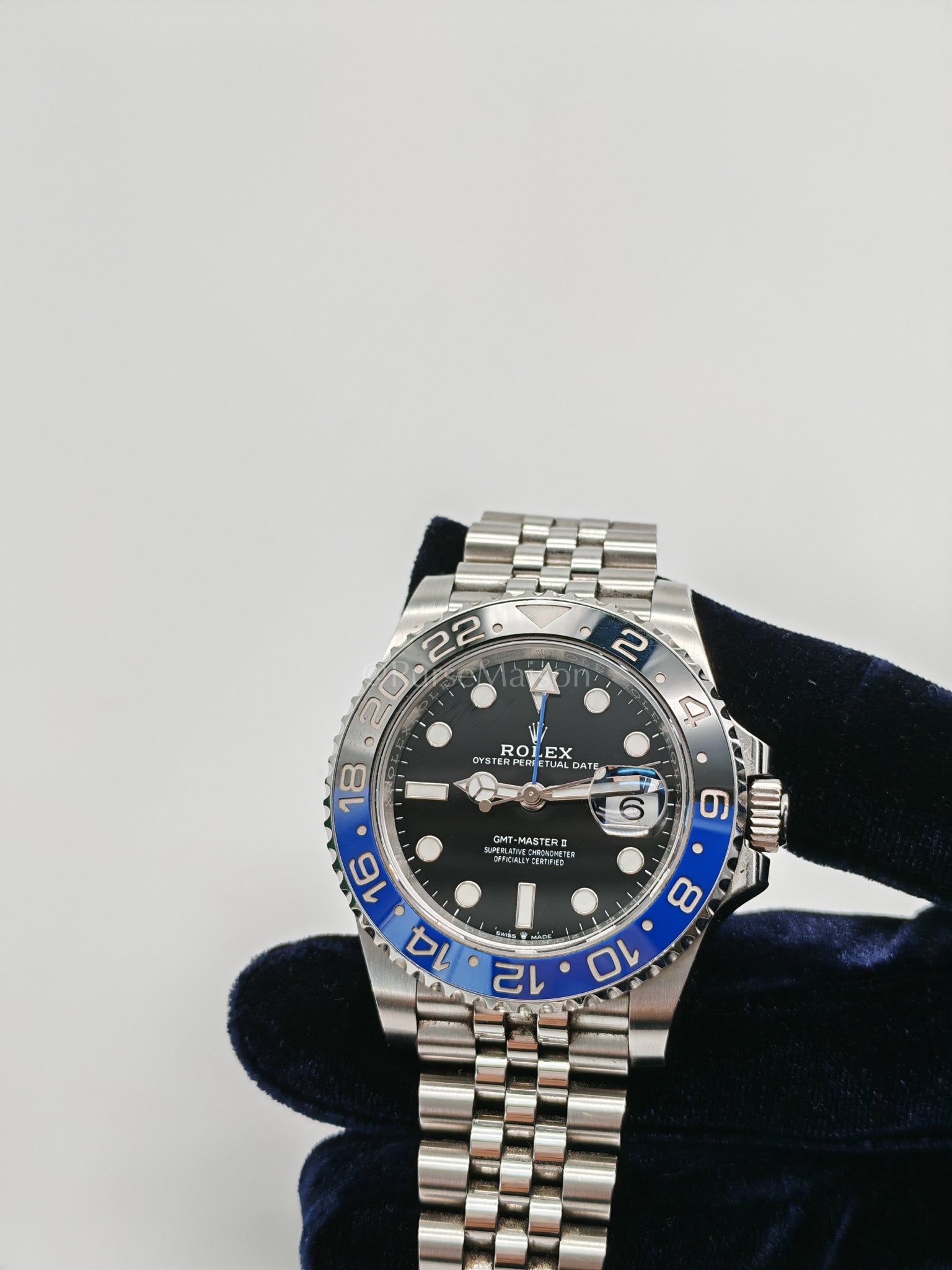 "Bat Girl" GMT-Master II Oyster Perpetual Date Jubilee Silver Stainless Steel Strap Year 2022 (Reference Number: 126710BLNR) | Purse Maison Luxury Bags Shop