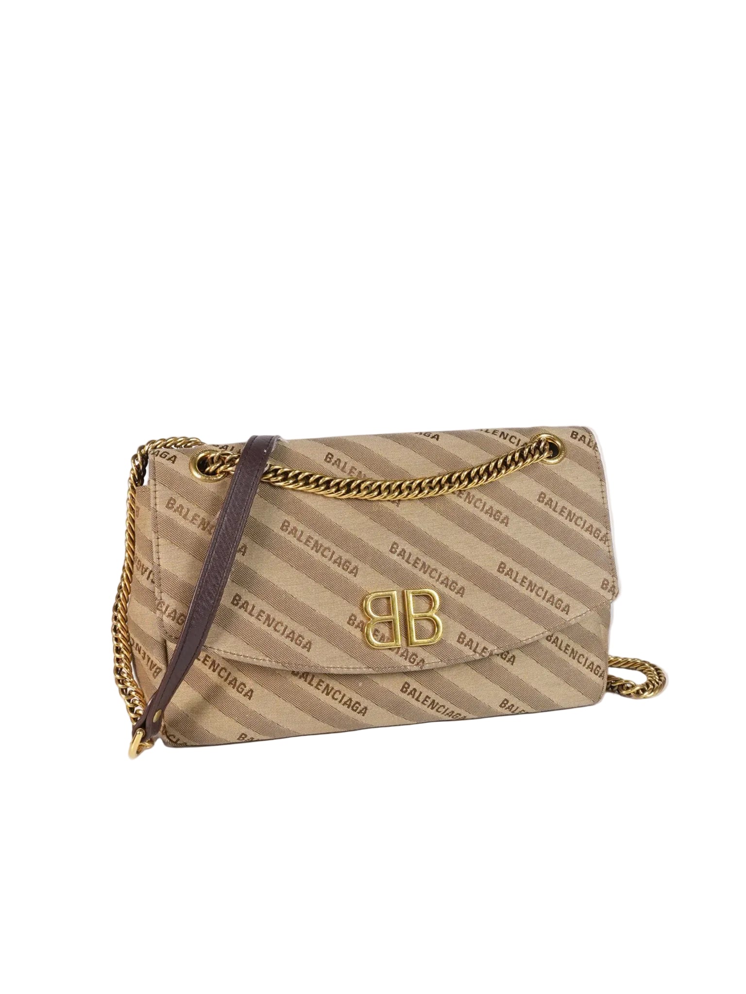 BB logo Chain Monogram Shoulder Bag | Purse Maison Luxury Bags Shop