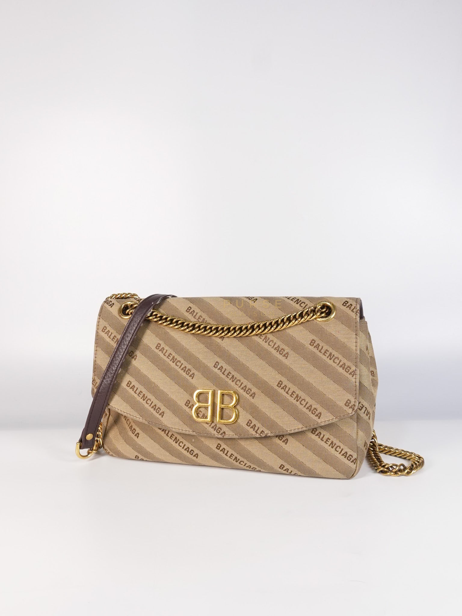 BB logo Chain Monogram Shoulder Bag | Purse Maison Luxury Bags Shop
