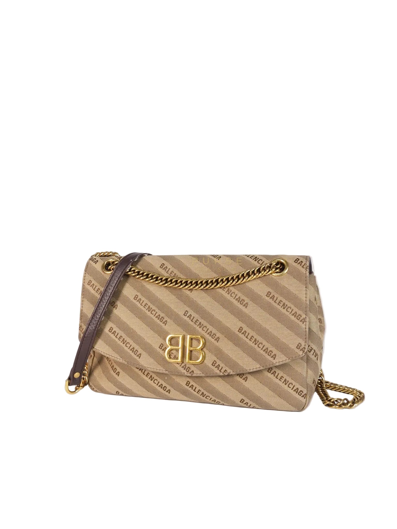 BB logo Chain Monogram Shoulder Bag | Purse Maison Luxury Bags Shop