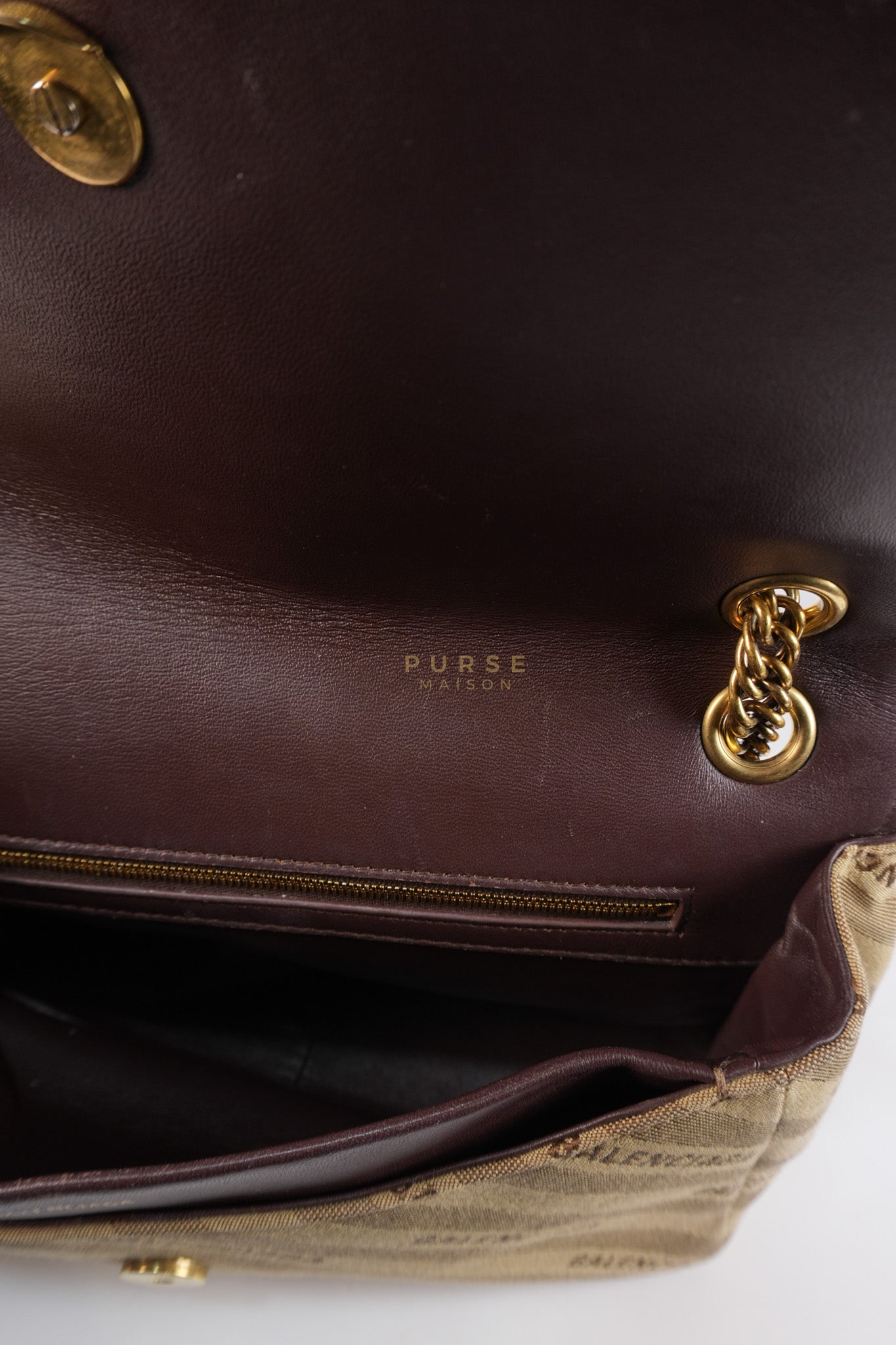 BB logo Chain Monogram Shoulder Bag | Purse Maison Luxury Bags Shop