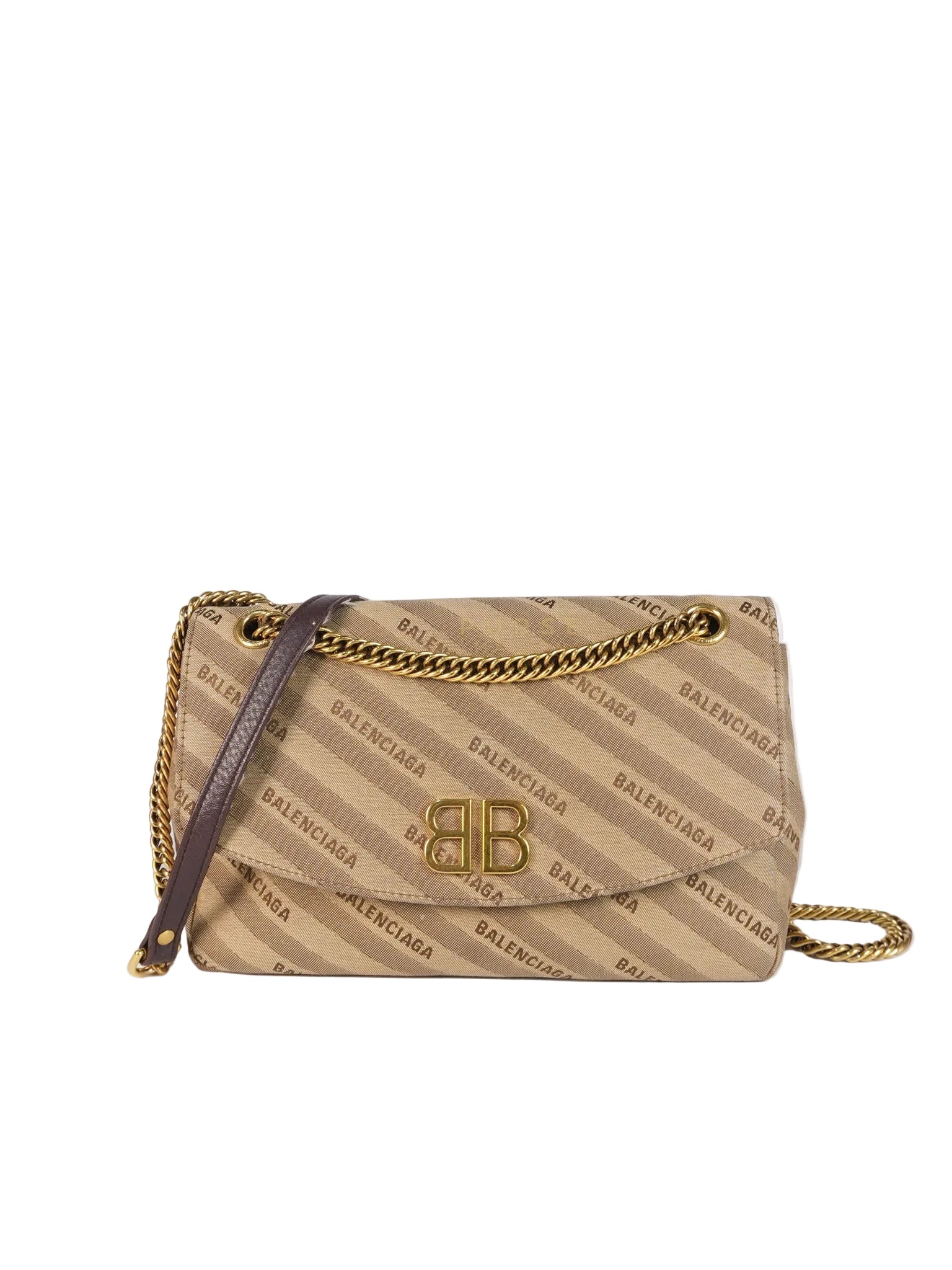 BB logo Chain Monogram Shoulder Bag | Purse Maison Luxury Bags Shop
