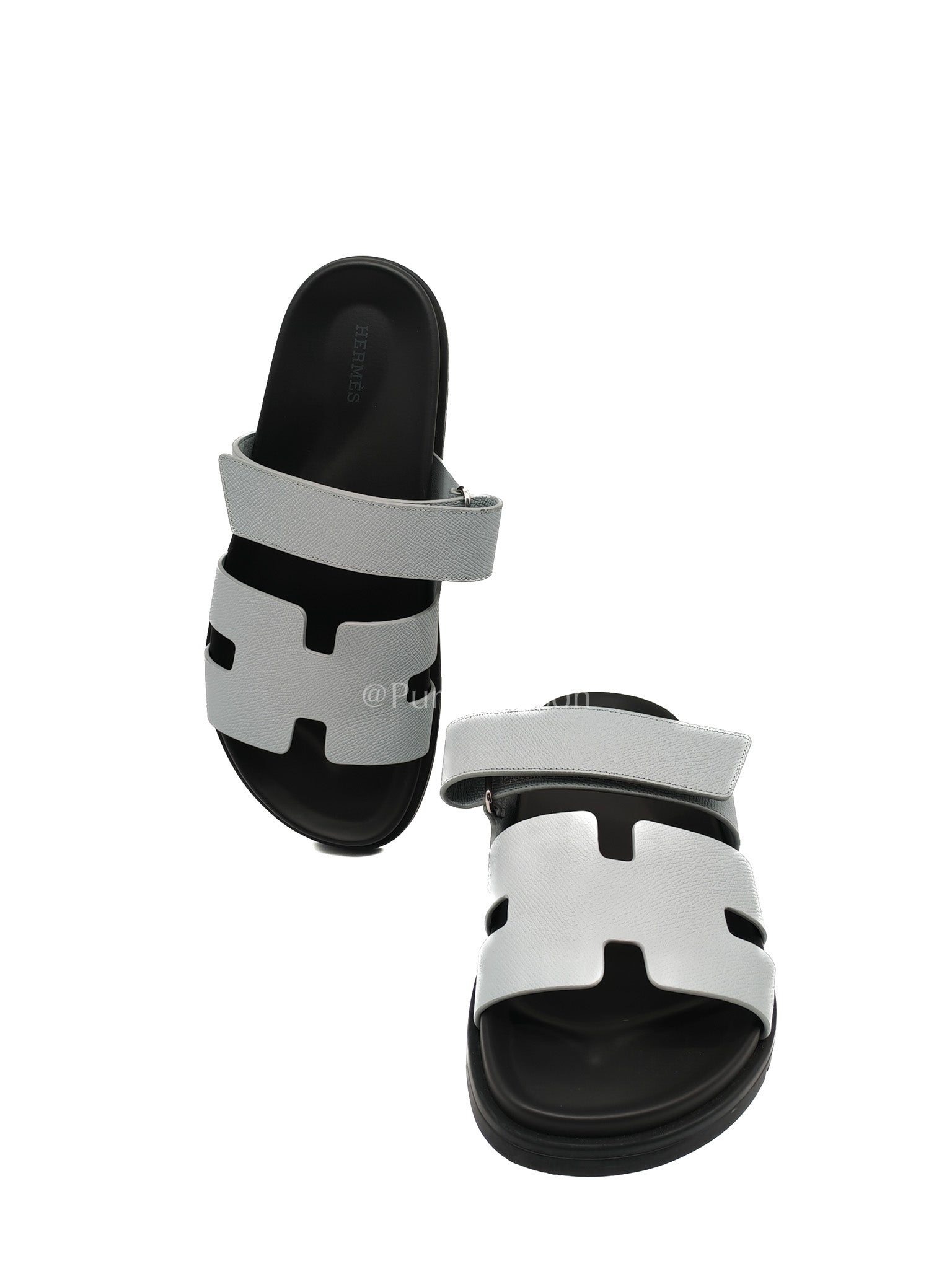 Hermes Chypre Sandals gris nuage size 40