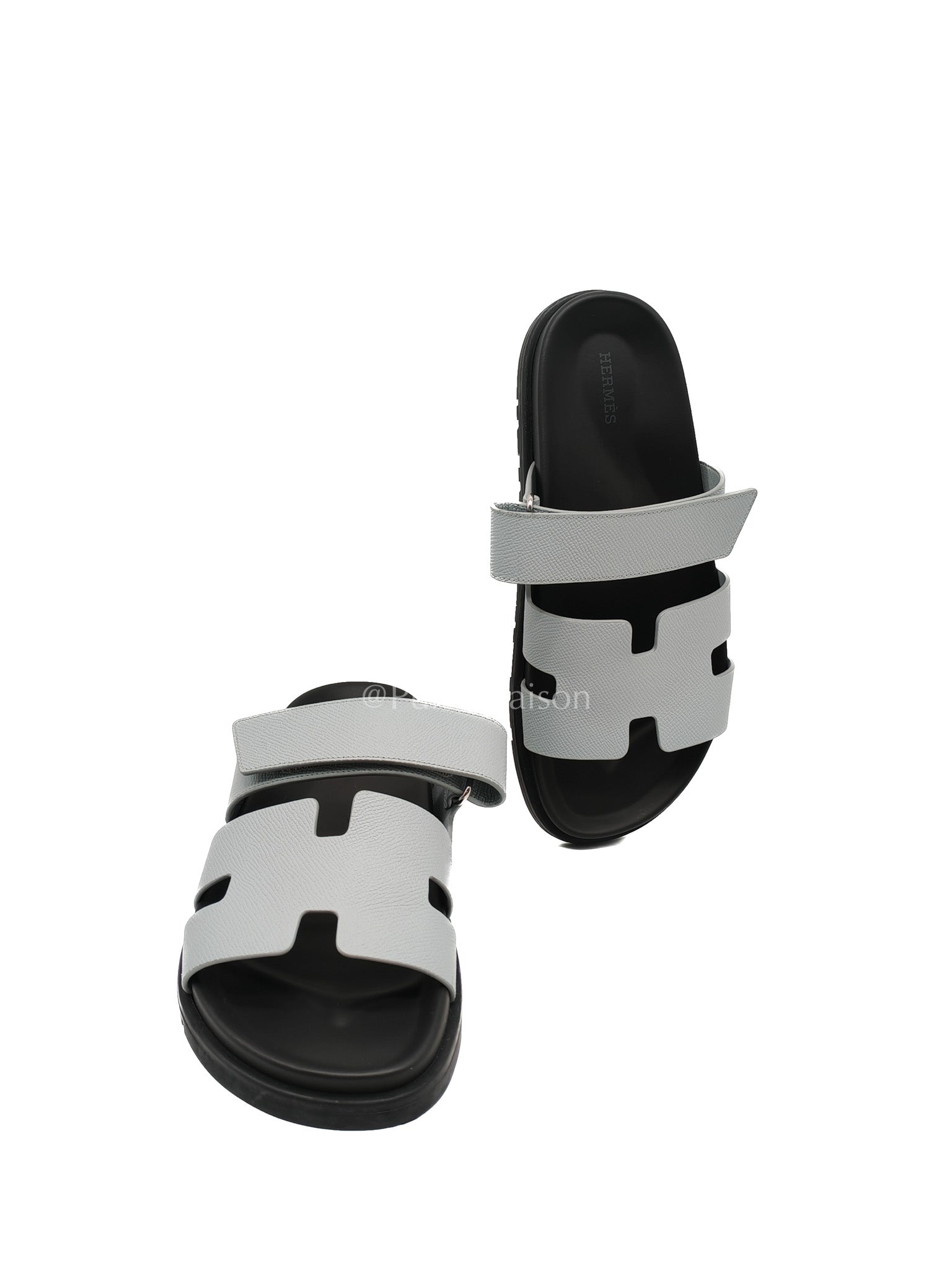 Hermes Chypre Sandals gris nuage size 40