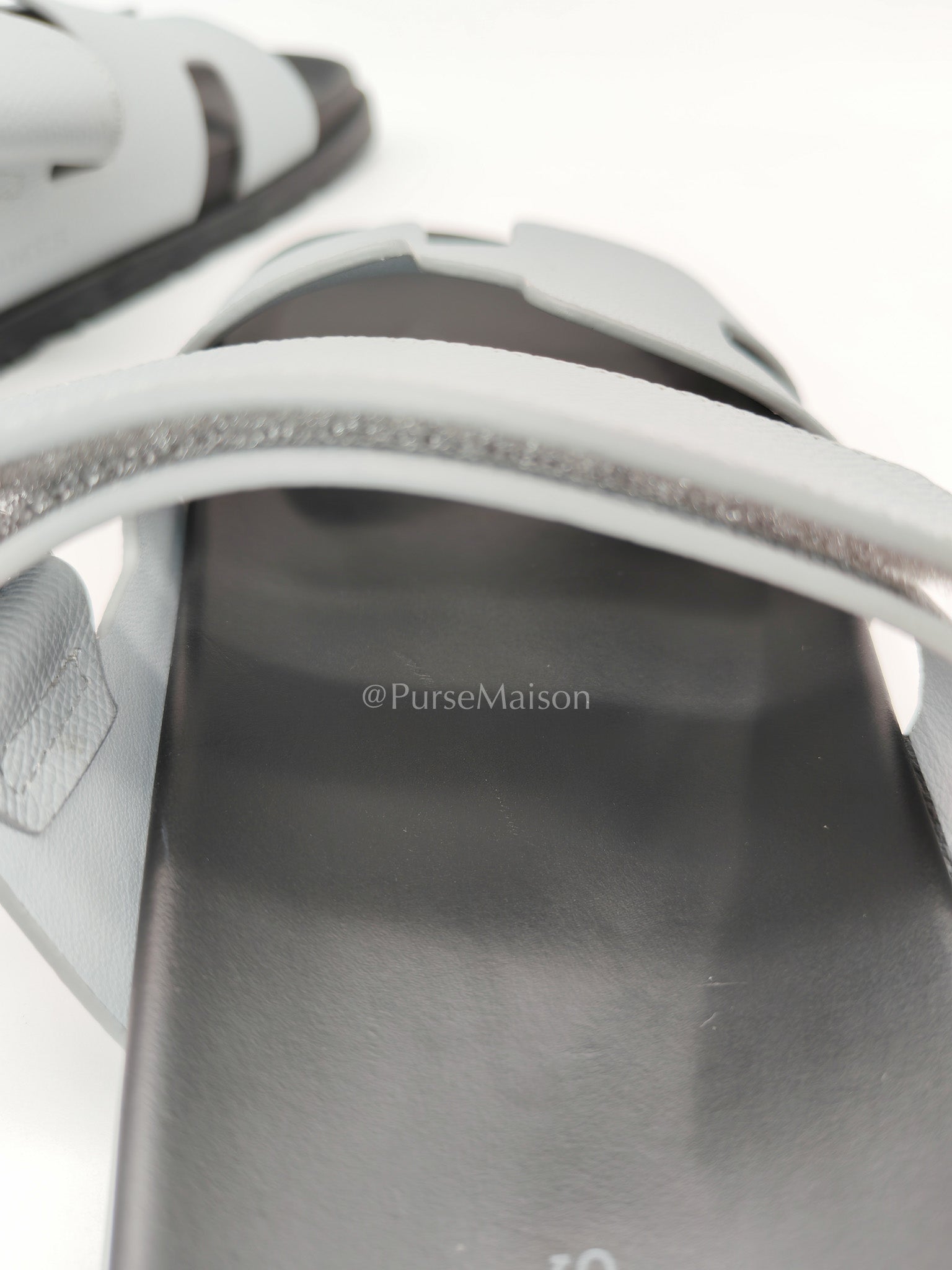 Hermes Chypre Sandals gris nuage size 40