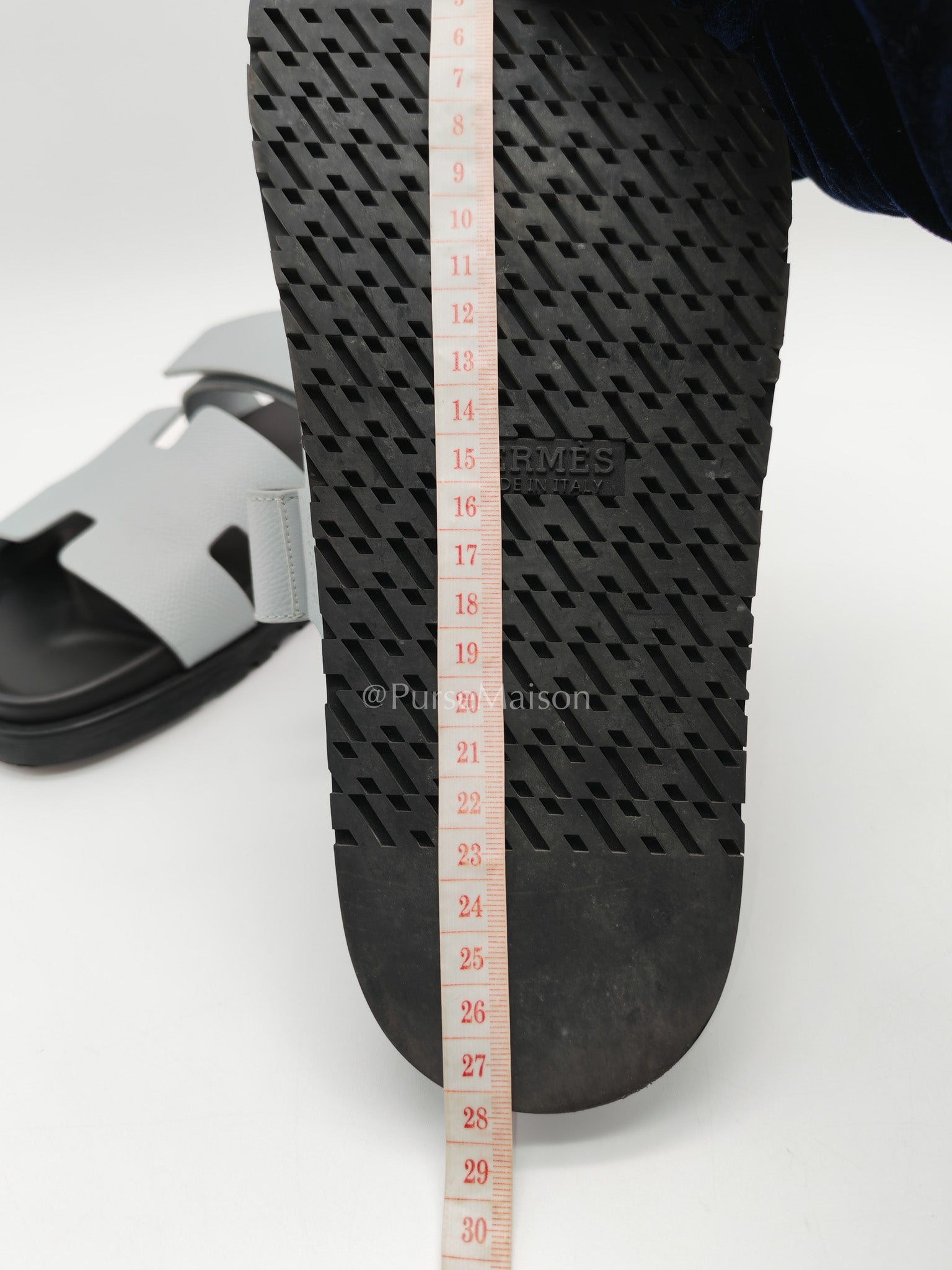 Hermes Chypre Sandals gris nuage size 40