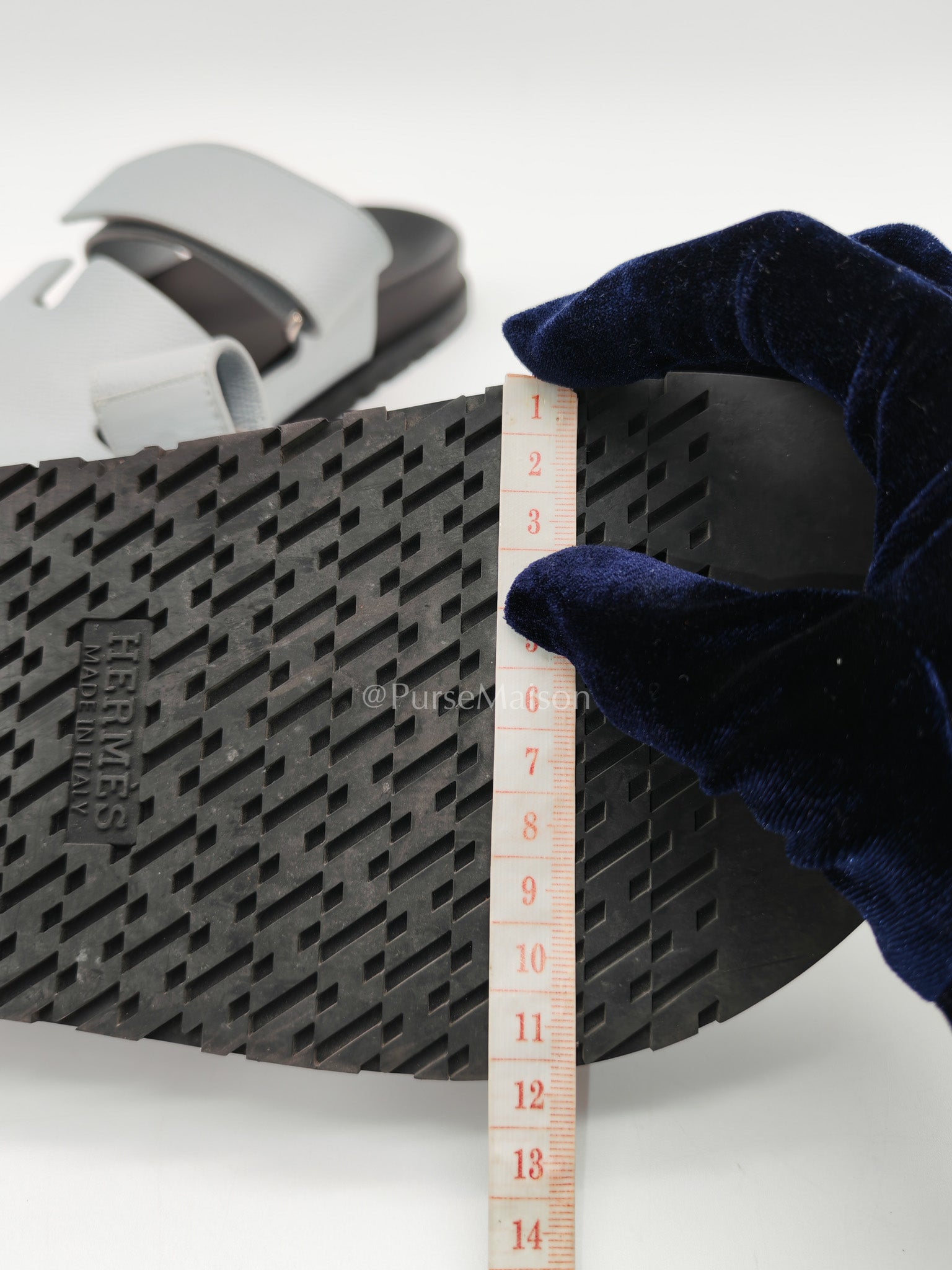Hermes Chypre Sandals gris nuage size 40