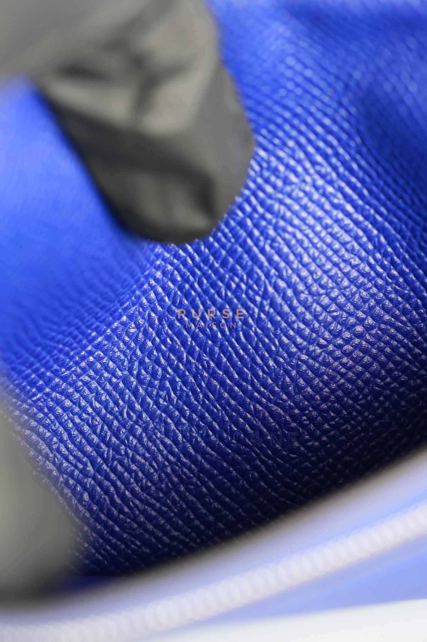 Bearn Gusset Wallet Blue Electric in Epsom Leather and Palladium Hardware Stamp B (2023) | Purse Maison Luxury Bags Shop