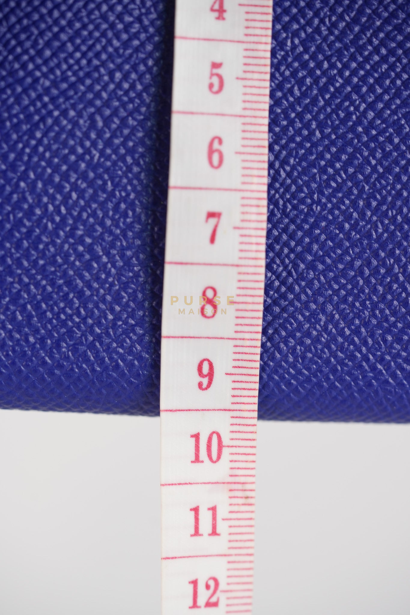 Bearn Gusset Wallet Blue Electric in Epsom Leather and Palladium Hardware Stamp B (2023) | Purse Maison Luxury Bags Shop