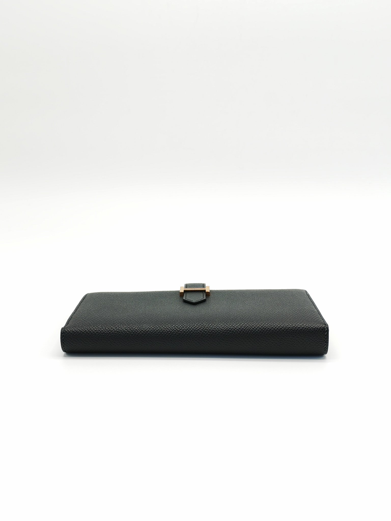 Bearn Long Wallet in Gusset Noir Epsom Leather Gold Hardware Stamp Y(2020) | Purse Maison Luxury Bags Shop